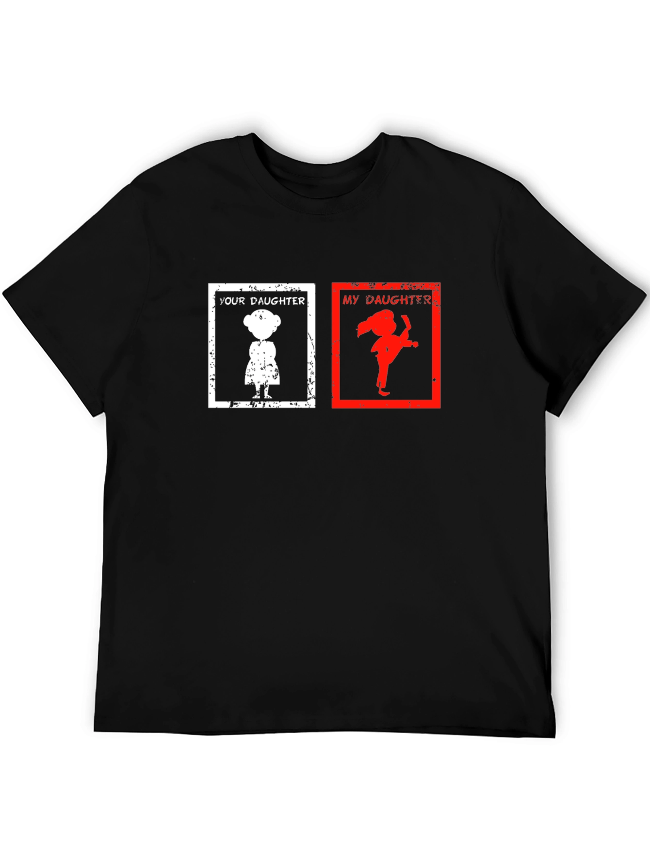 Black Your Daughter vs. My Daughter Graphic T-Shirt view 5