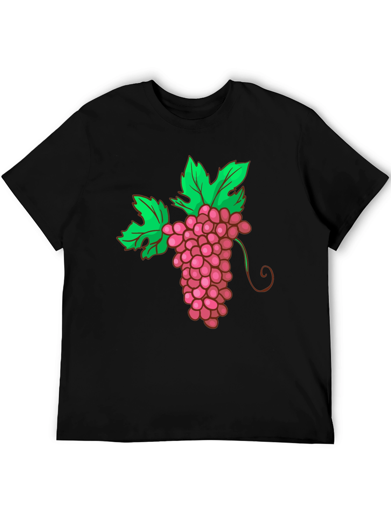 Black Grape Graphic Tee - Black Cotton Blend T-Shirt view 5