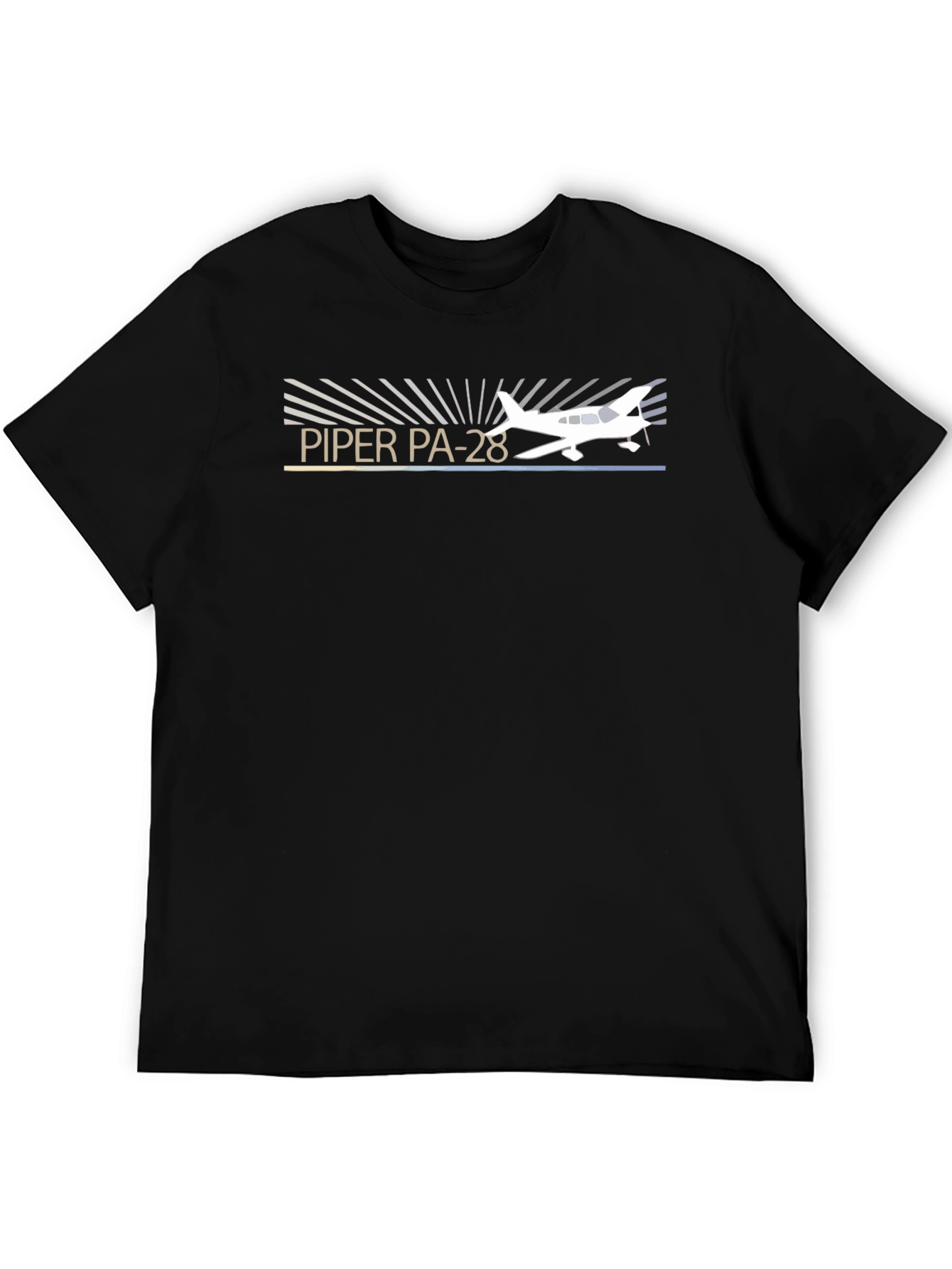 Black Piper PA-28 Airplane Graphic T-Shirt view 5