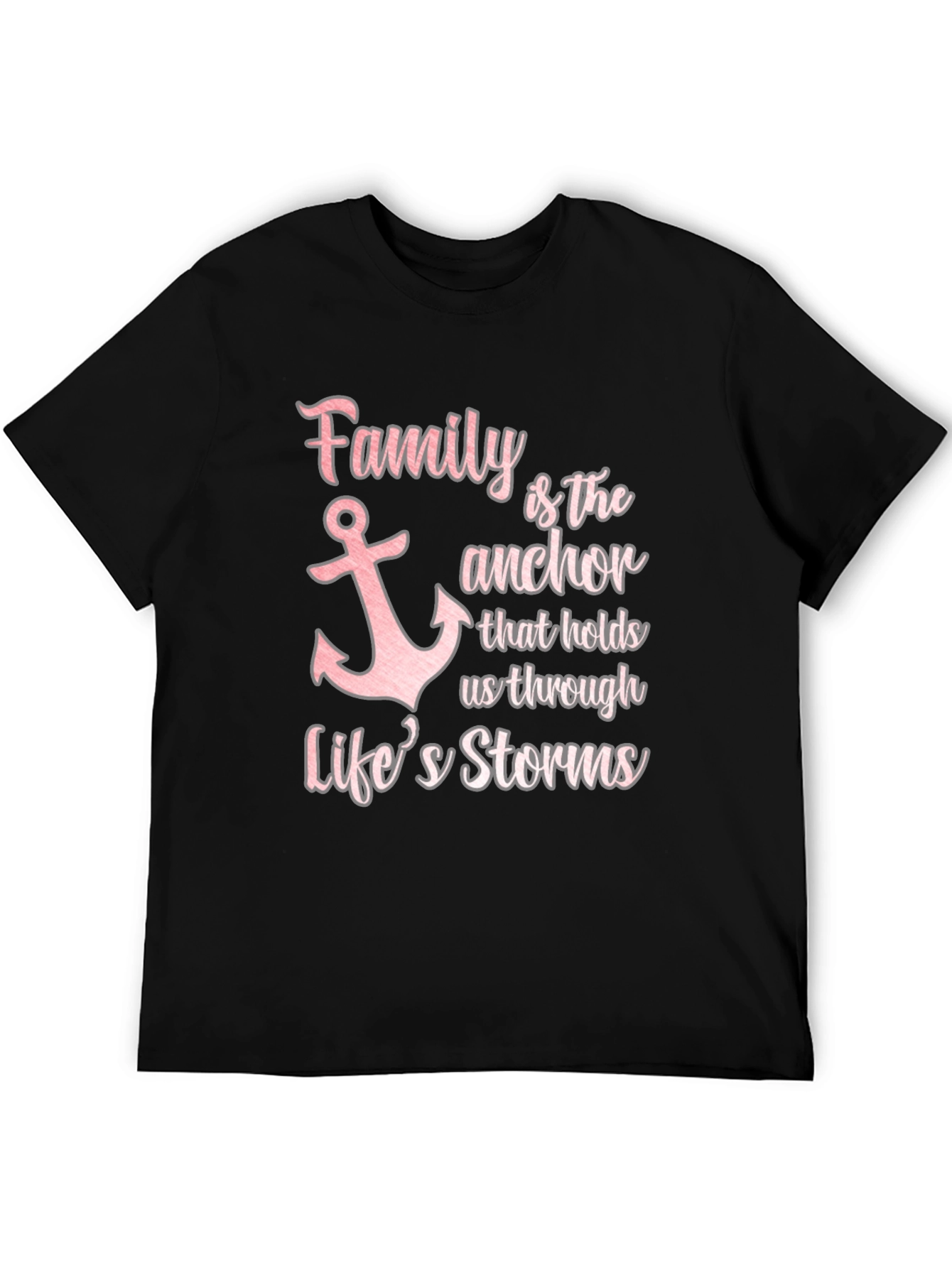 Black Family Anchor T-Shirt - Comfort & Style view 5