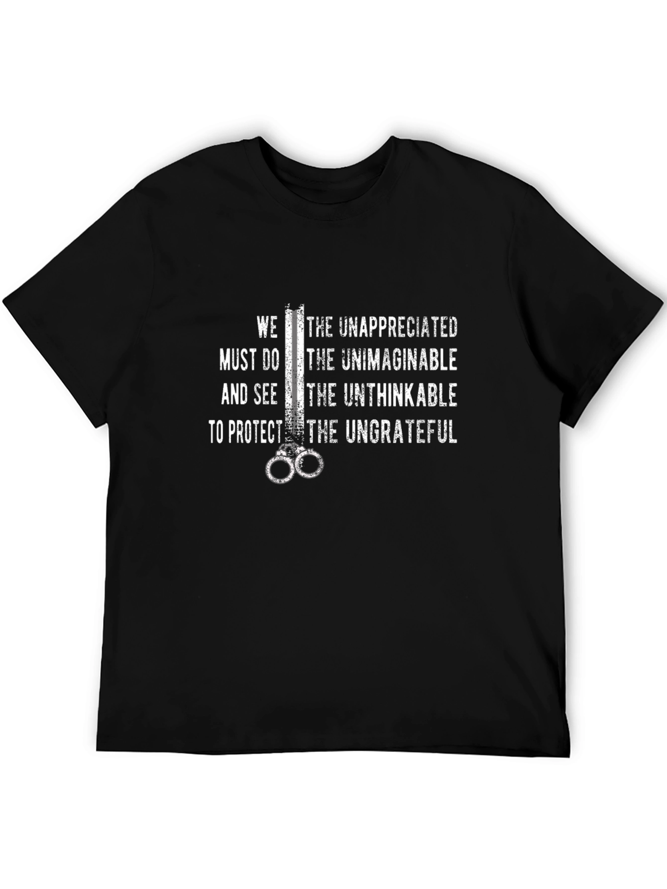 Black Unappreciated T-Shirt - We Must Do the Unimaginable view 5