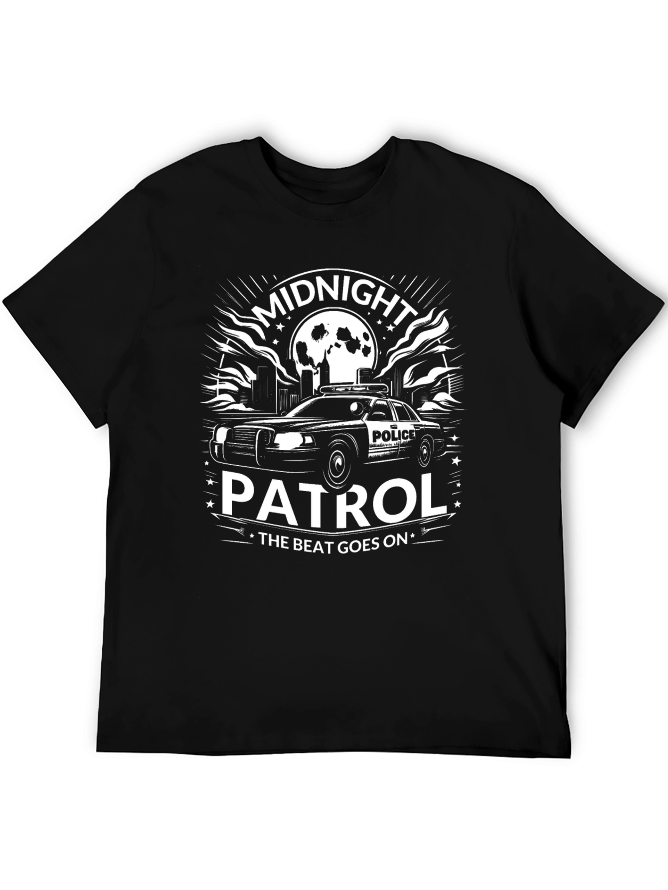 Black Midnight Patrol T-Shirt - "The Beat Goes On" view 5