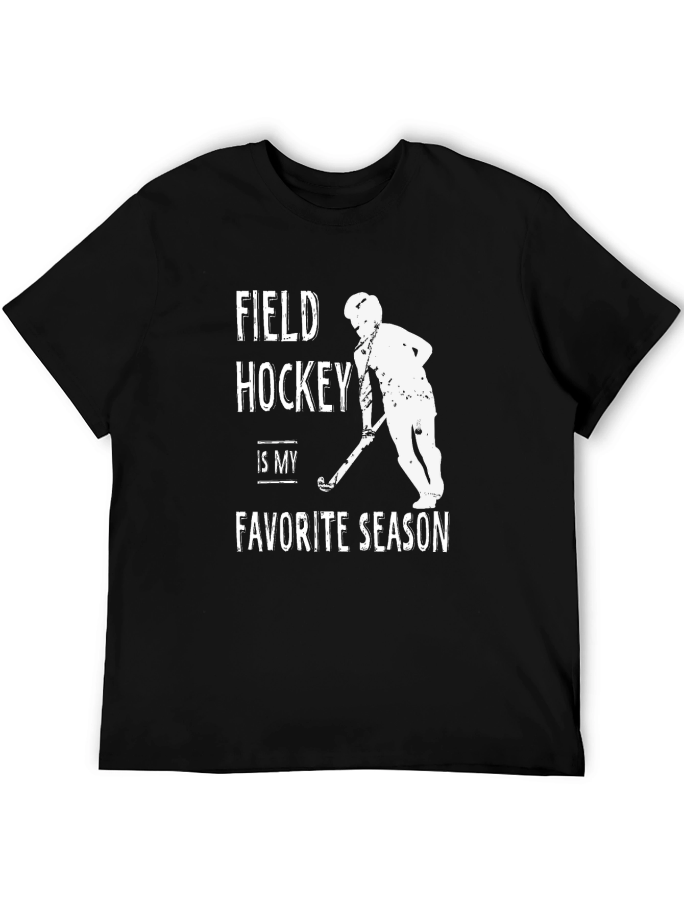 Black Field Hockey Favorite Season Black T-Shirt view 5