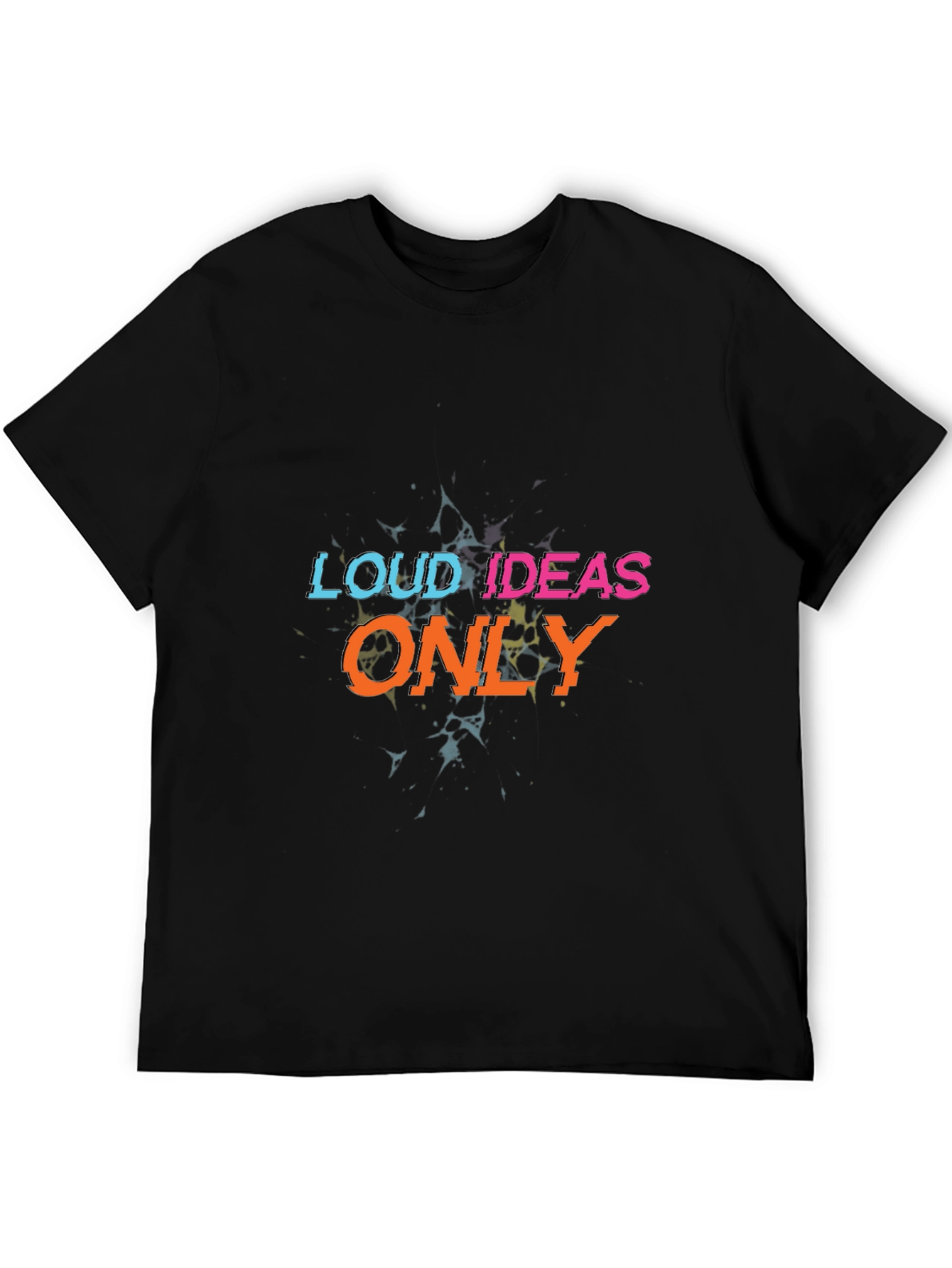 Black Loud Ideas Only Graphic Tee - Black view 5