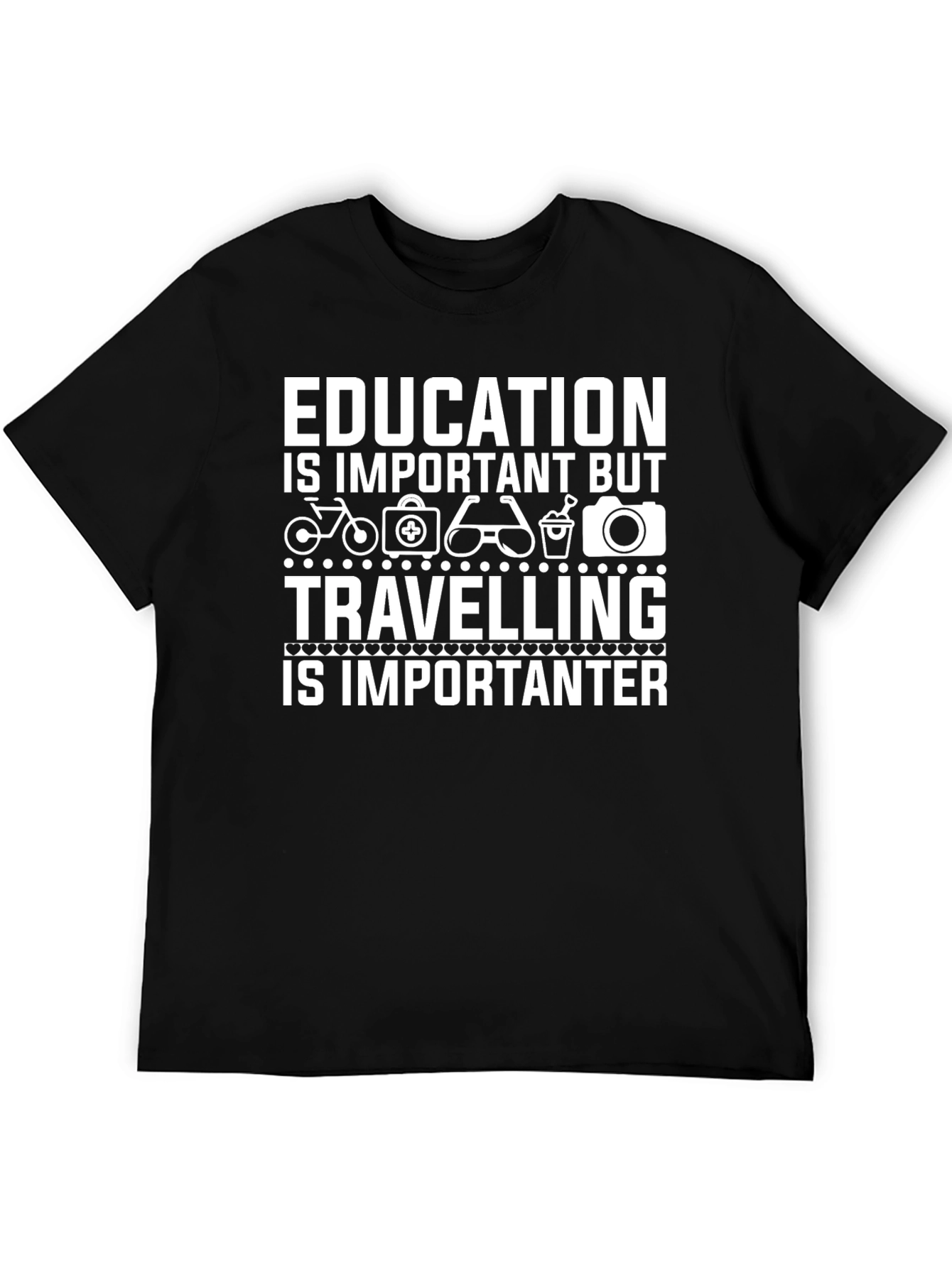 Black Education Vs. Traveling T-Shirt view 5