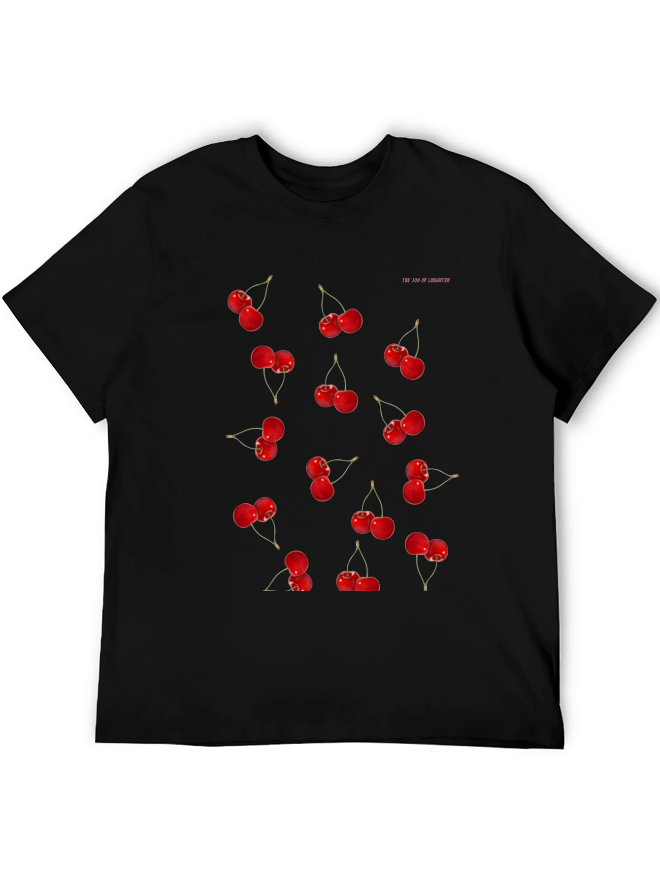 Black Cherry Print Black T-Shirt view 5