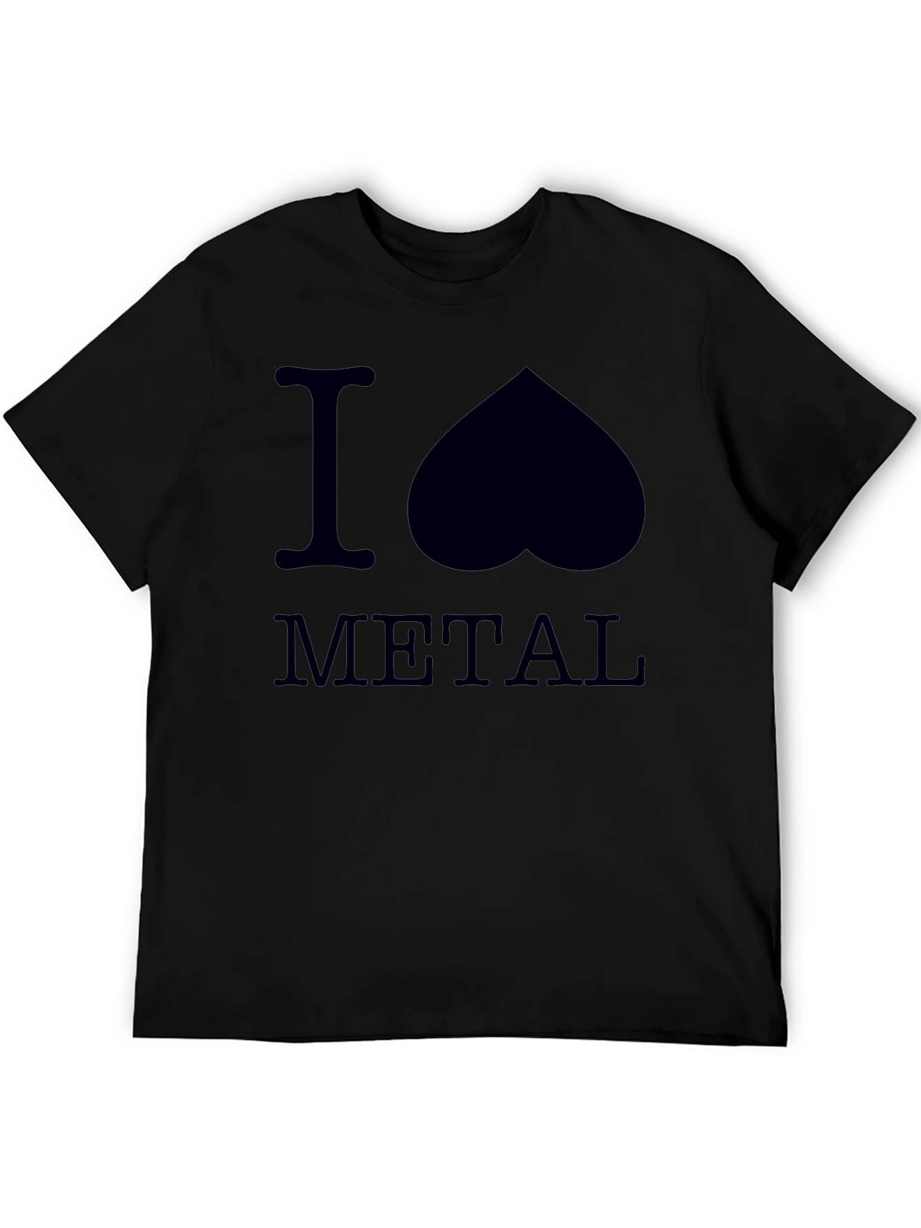 Black I Heart Metal Graphic Tee - Black view 5