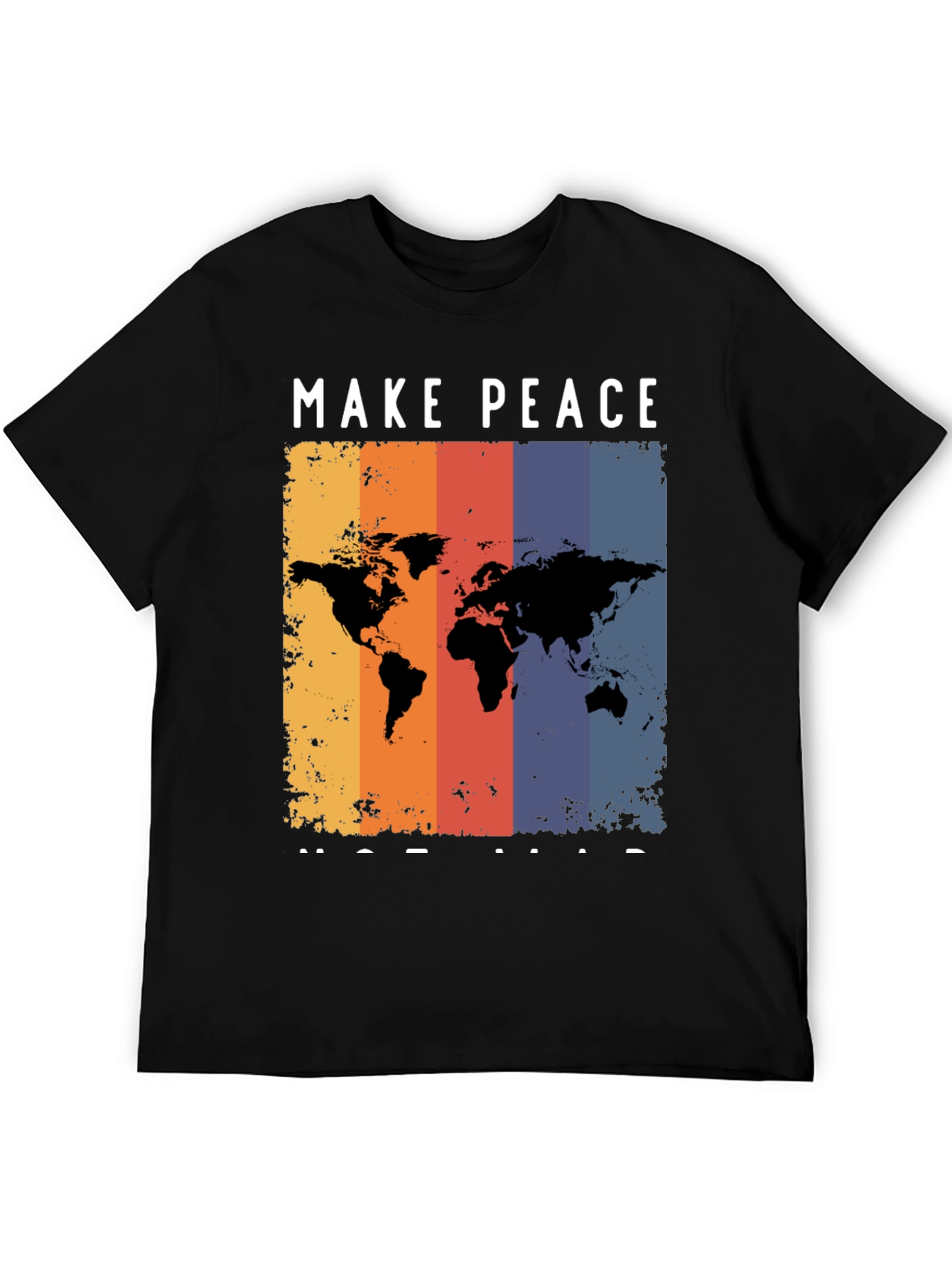 Black Make Peace Not War Graphic T-Shirt view 5