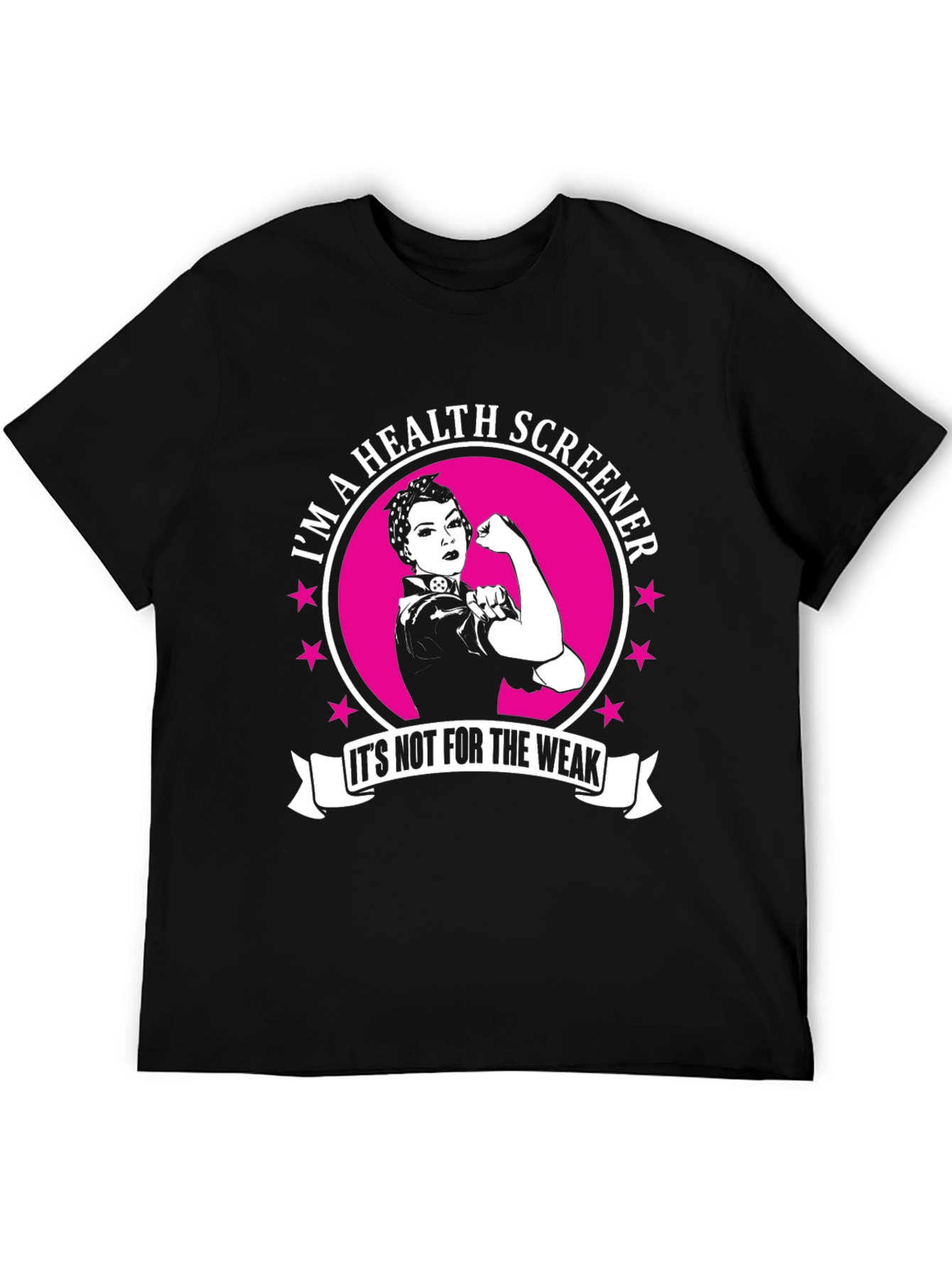 Black Health Screener T-Shirt - For the Strong! view 5