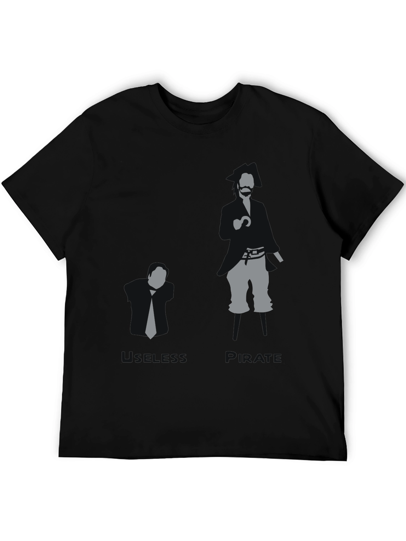 Black Business vs. Pirate Graphic T-Shirt view 5