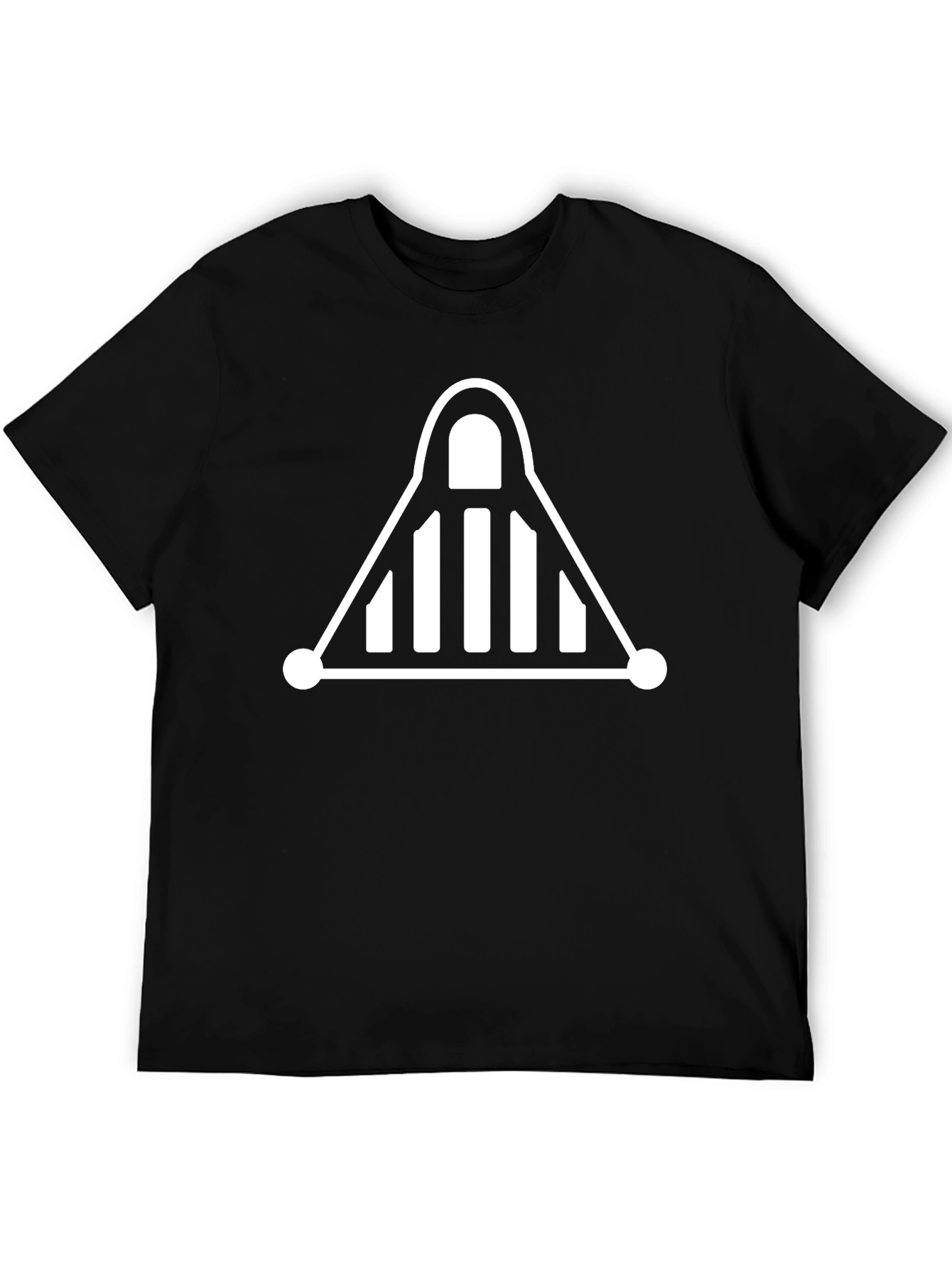 Black Geometric Graphic Tee - Modern Minimalist Design view 5