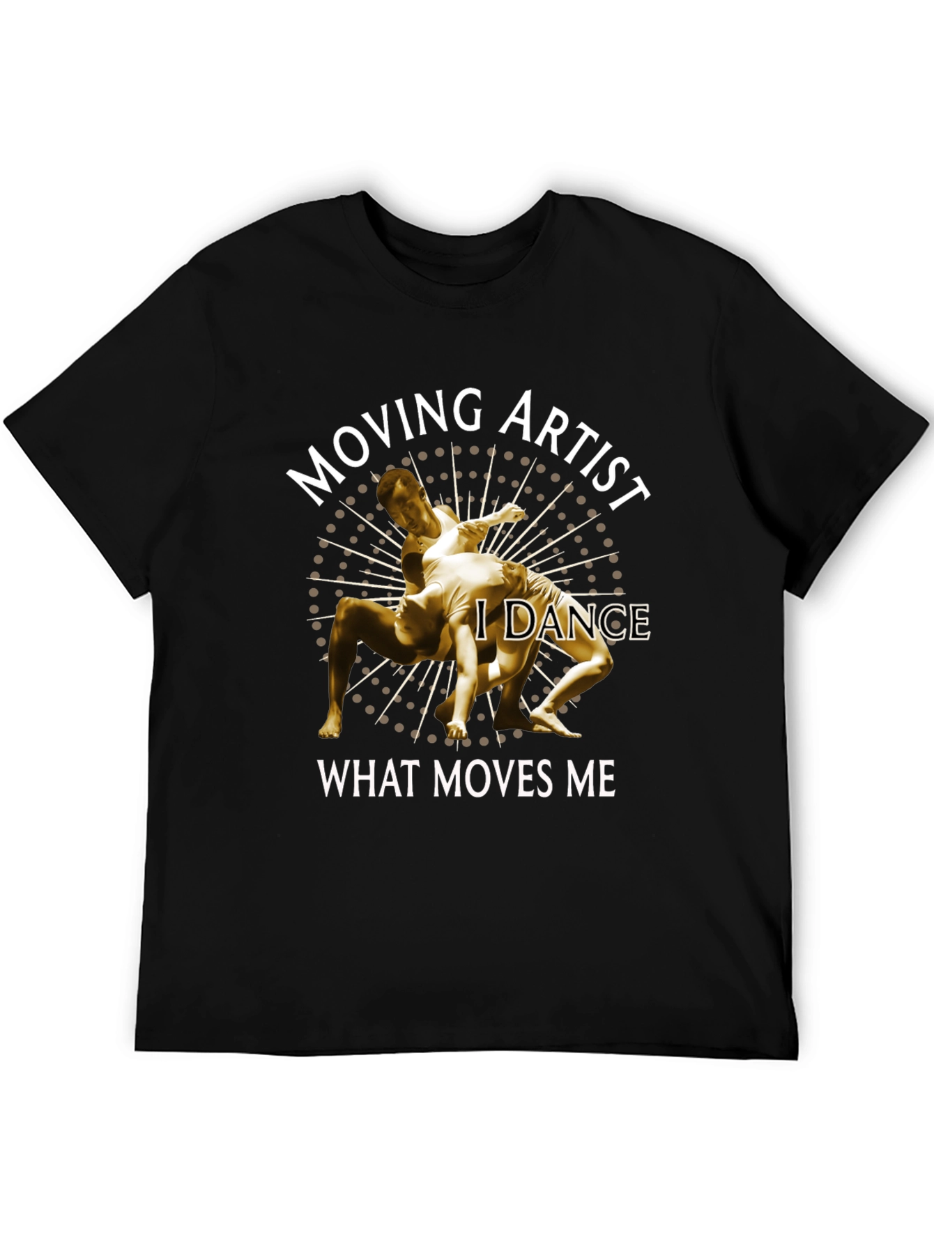 Black Moving Artist Dance T-Shirt - Unique Design view 5