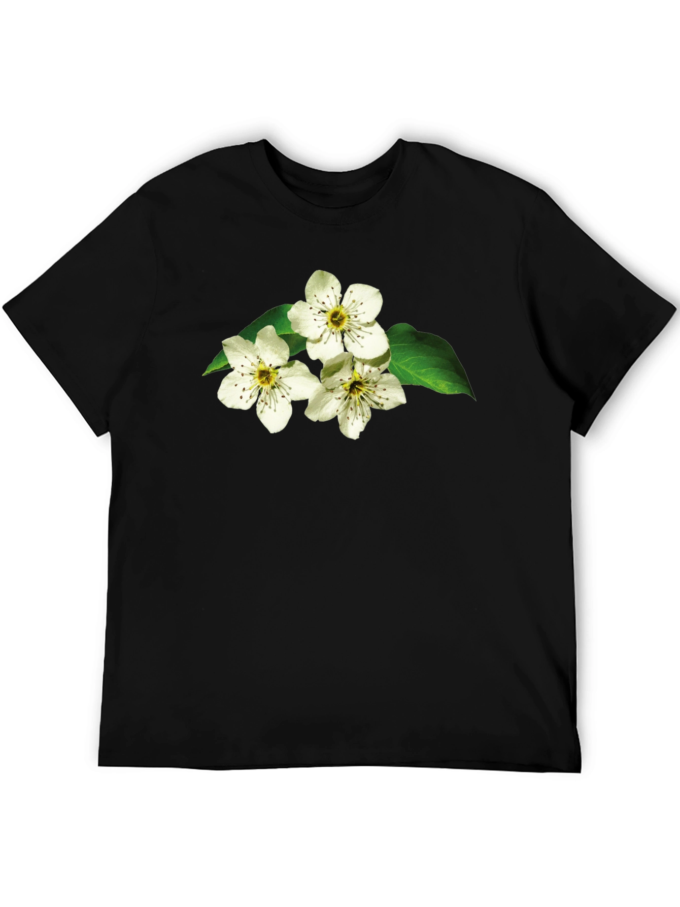 Black Floral Print Black T-Shirt view 5