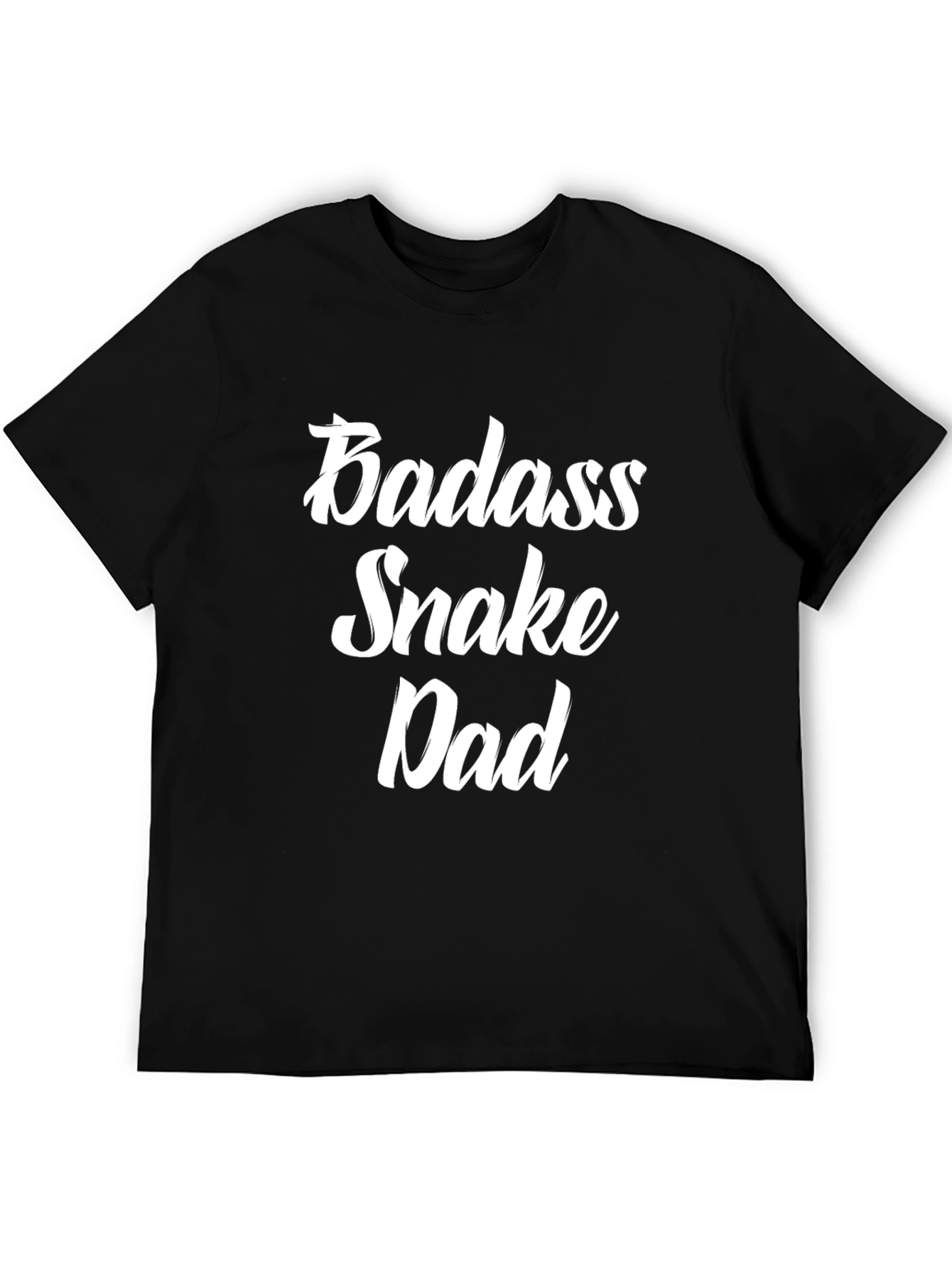 Black Badass Snake Dad T-Shirt view 5