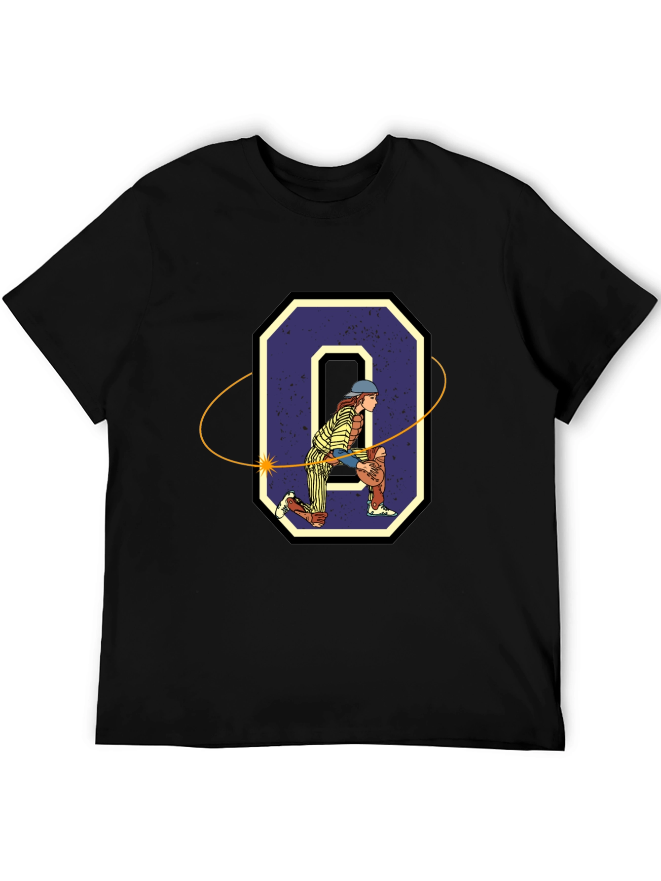 Baseball Catcher "O" Graphic T-Shirt - 5