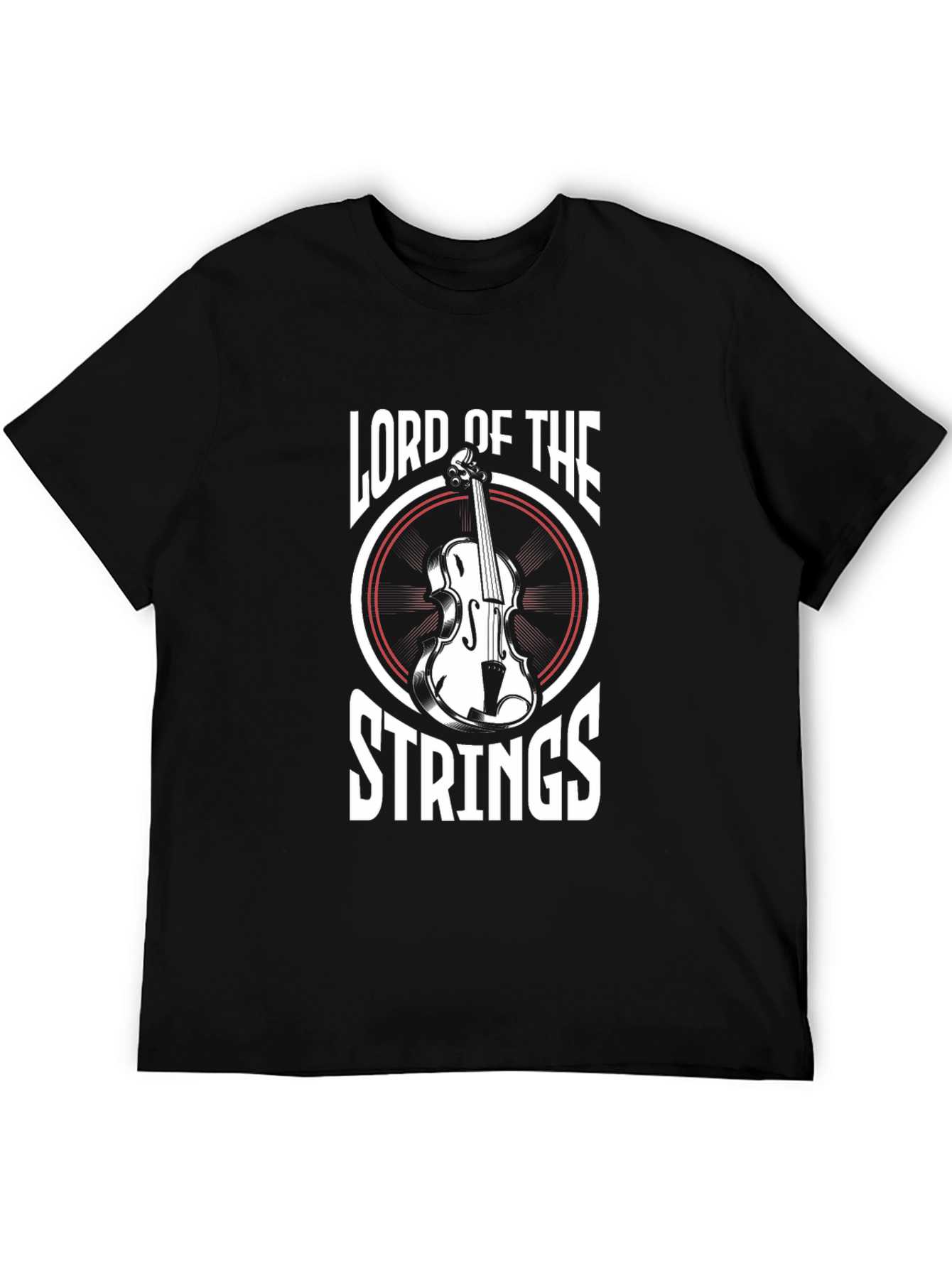 Black Lord of the Strings Graphic T-Shirt - Musician Tee view 5