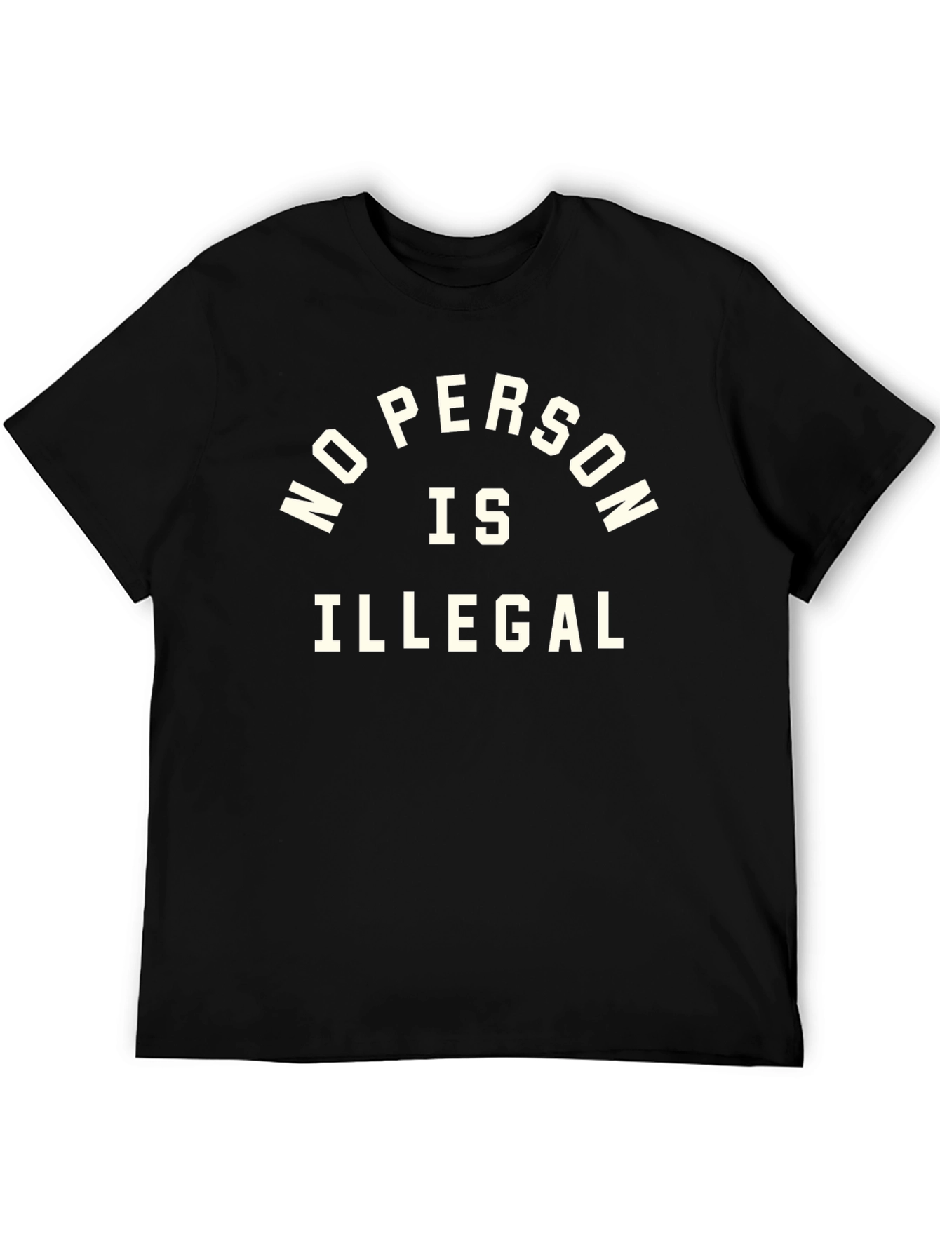 Black No Person Is Illegal Graphic Tee view 5