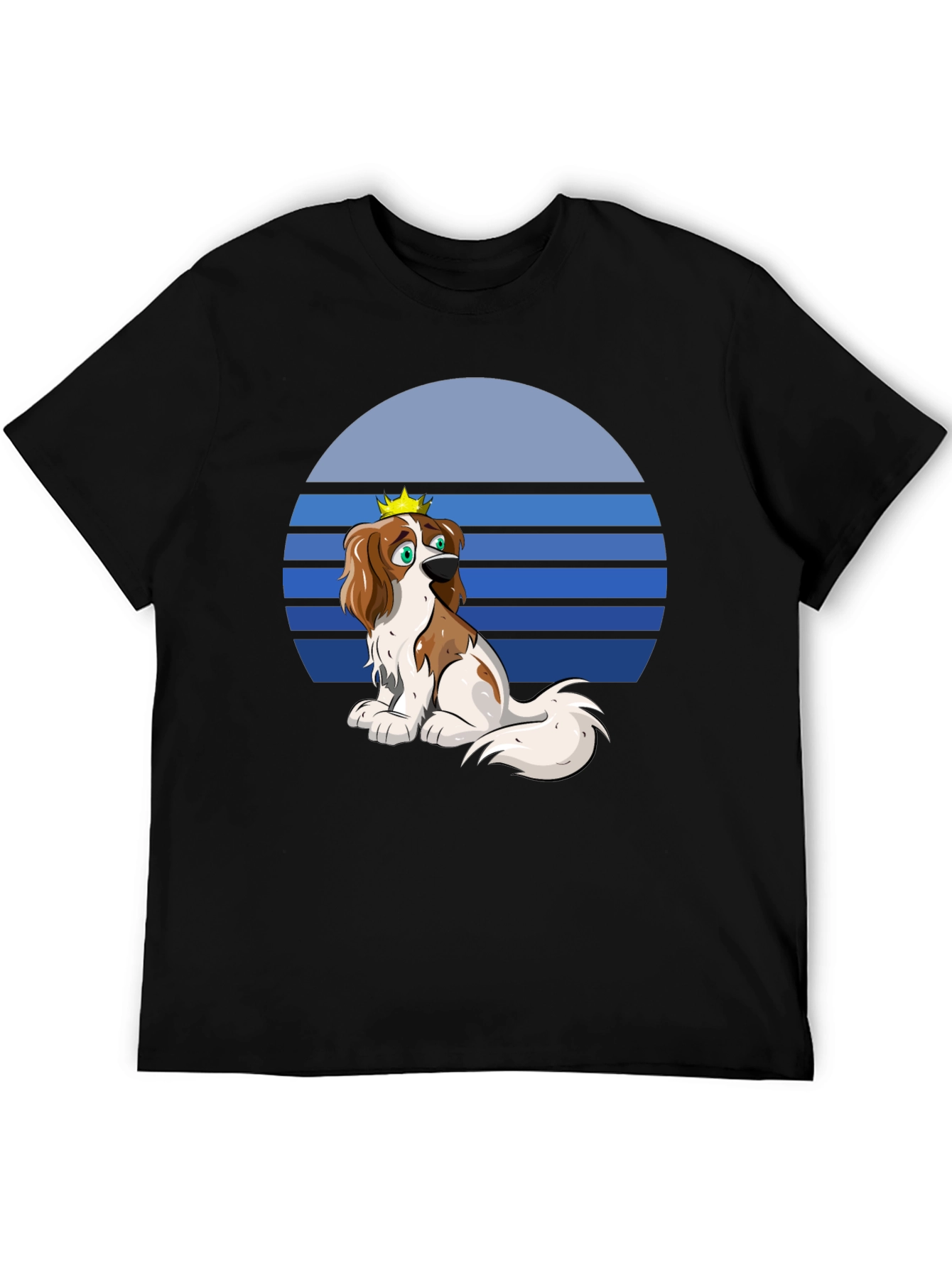 Black Dog King Graphic Tee - Fun Novelty Design view 5