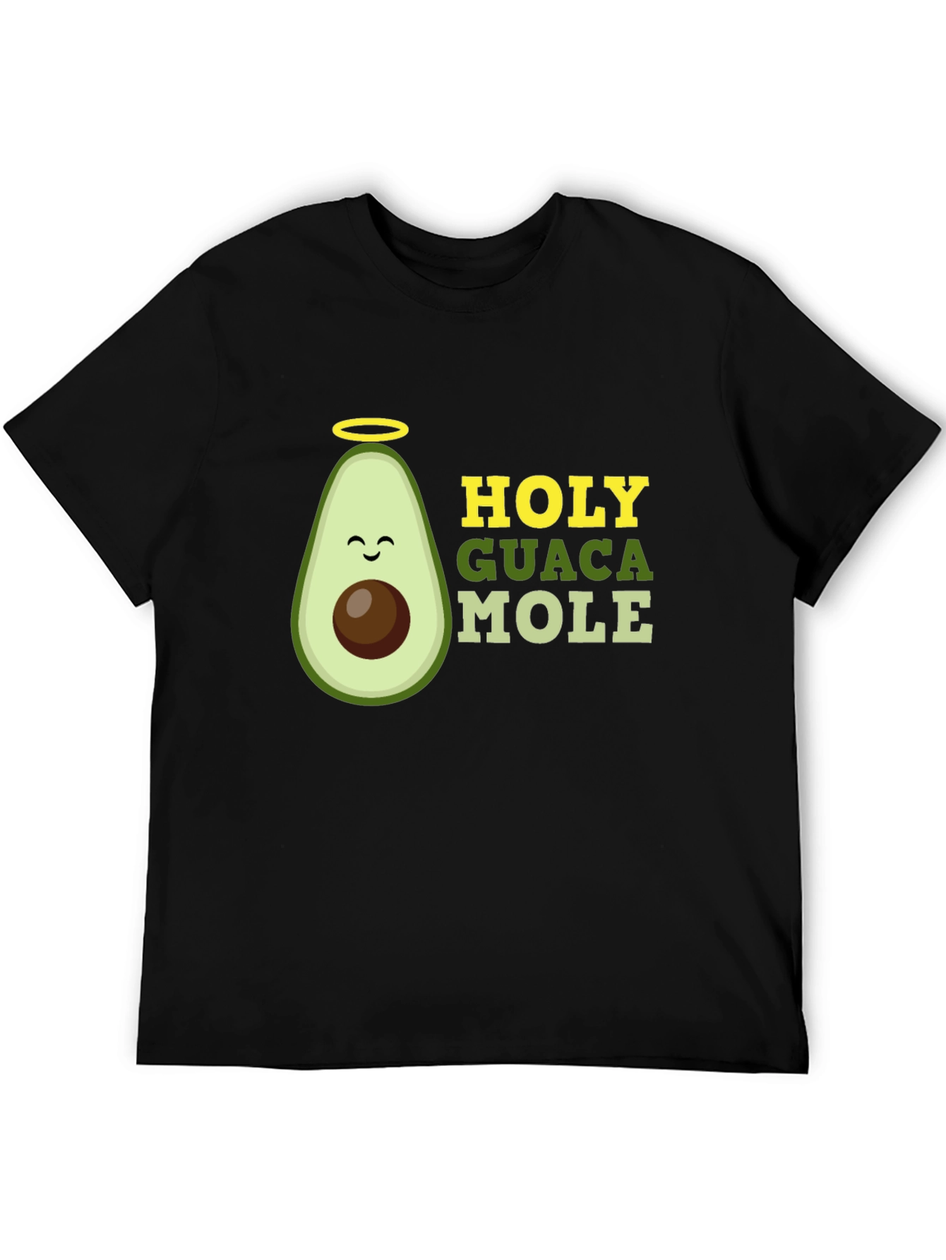 Black Holy Guacamole Graphic T-Shirt - Funny Avocado Tee view 5
