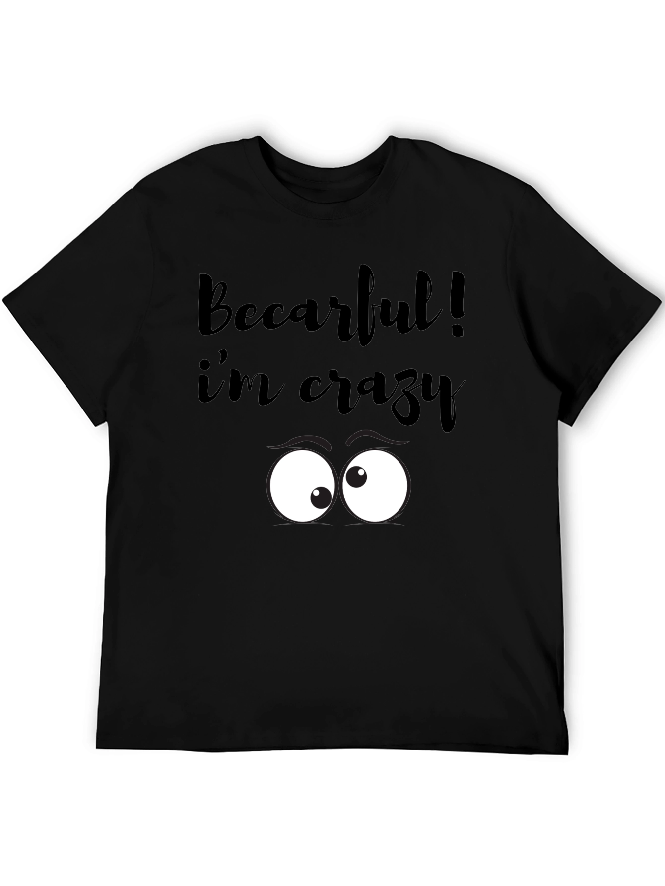 Black Crazy Eyes Graphic Tee - Black view 5