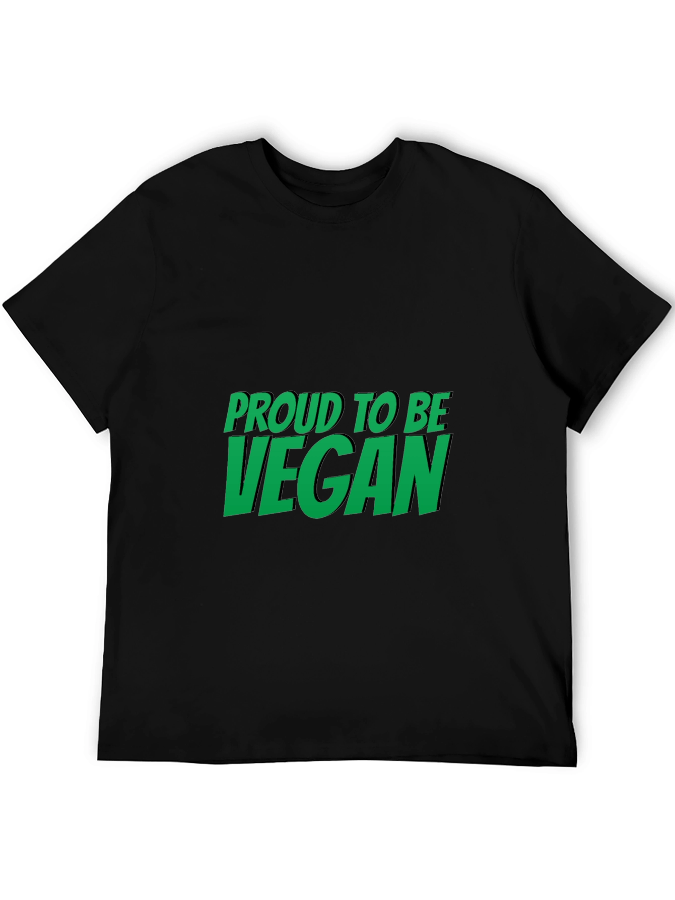 Black Proud to be Vegan Black T-Shirt view 5