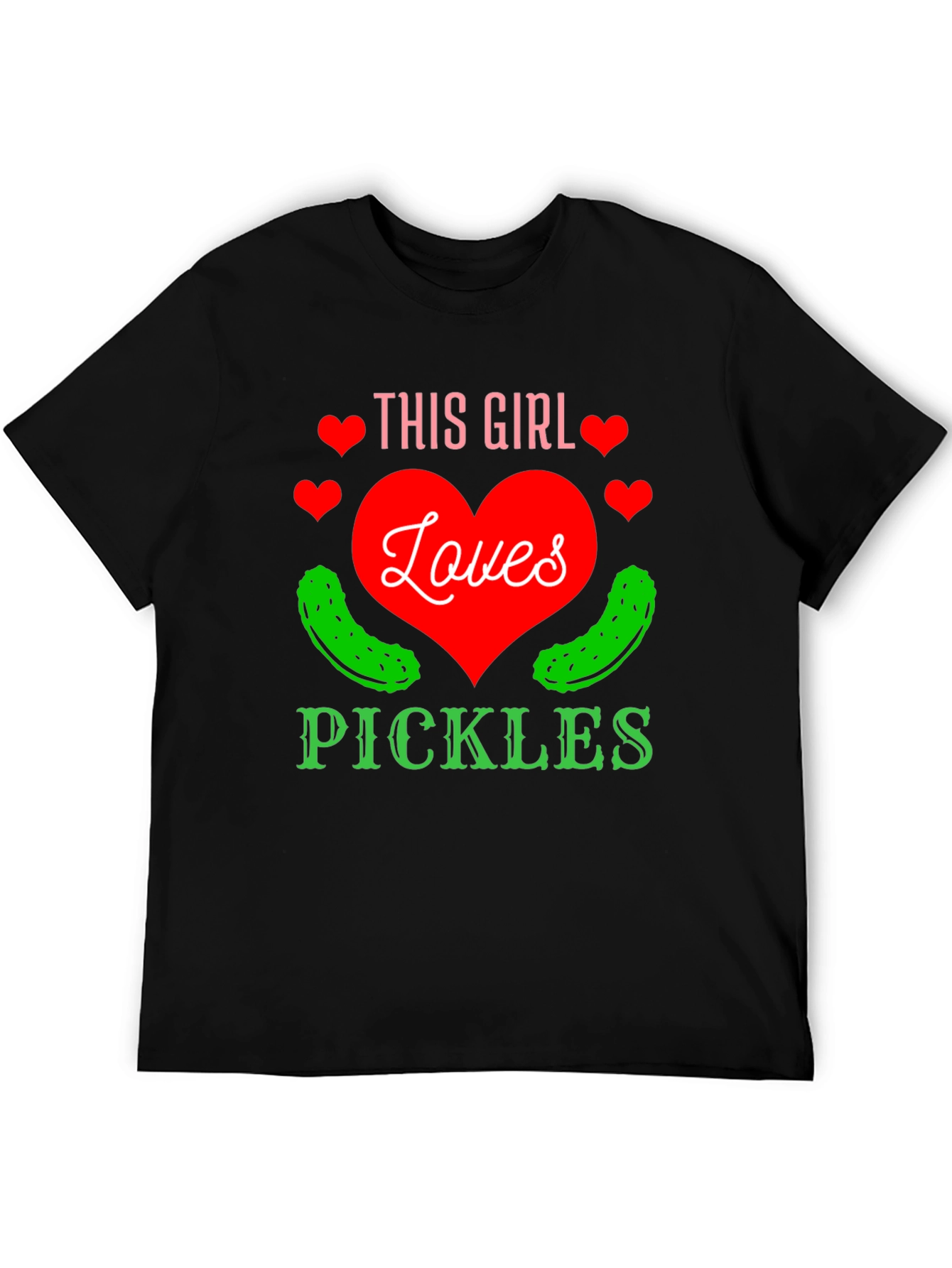 Black This Girl Loves Pickles T-Shirt view 5