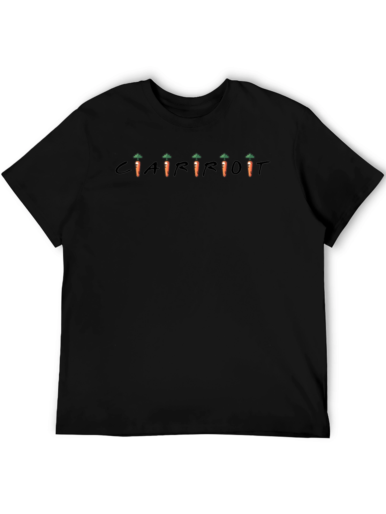 Black Carrot Friends Graphic T-Shirt - Unique Design view 5