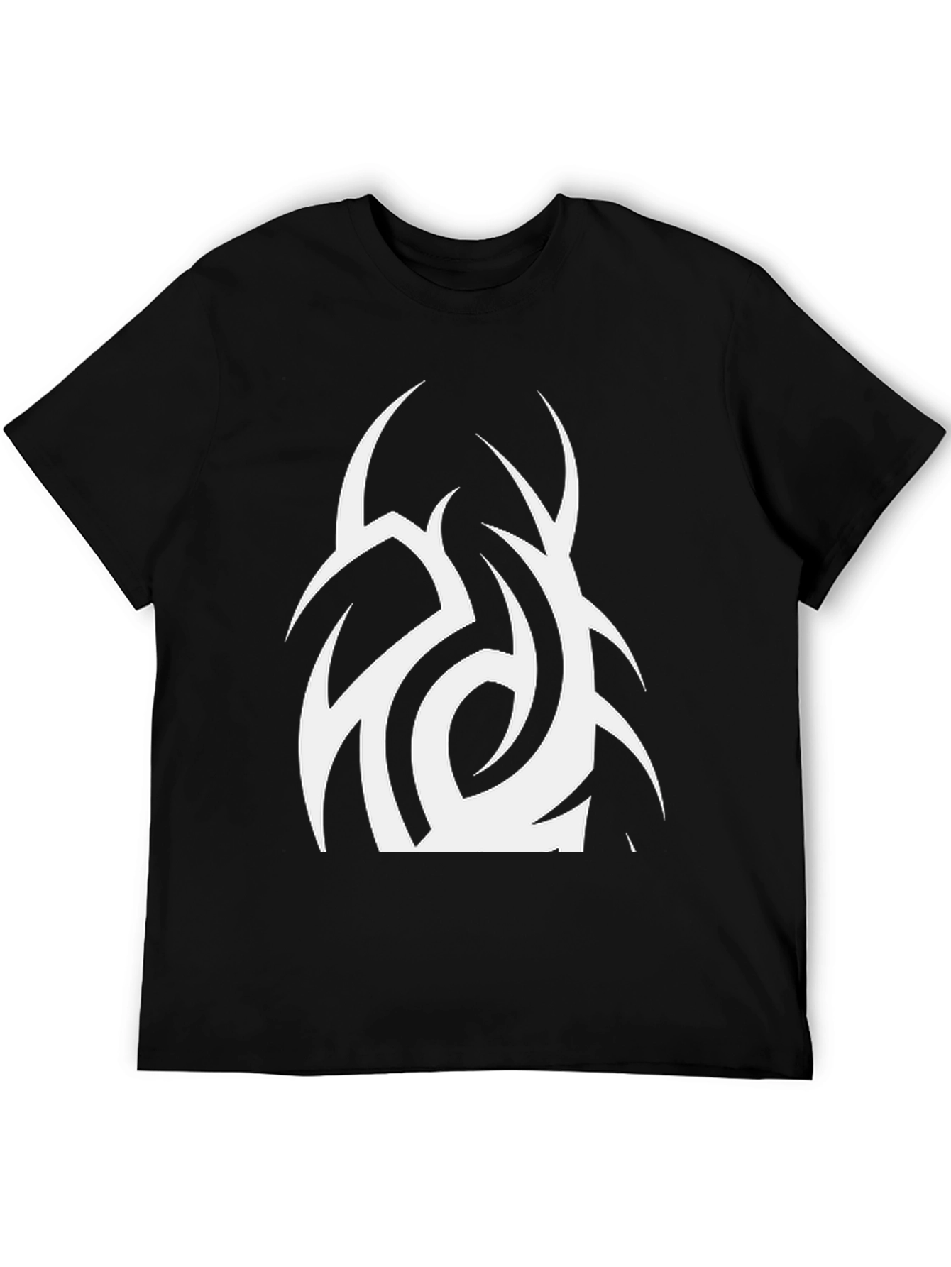 Black Abstract Graphic Black T-Shirt view 5