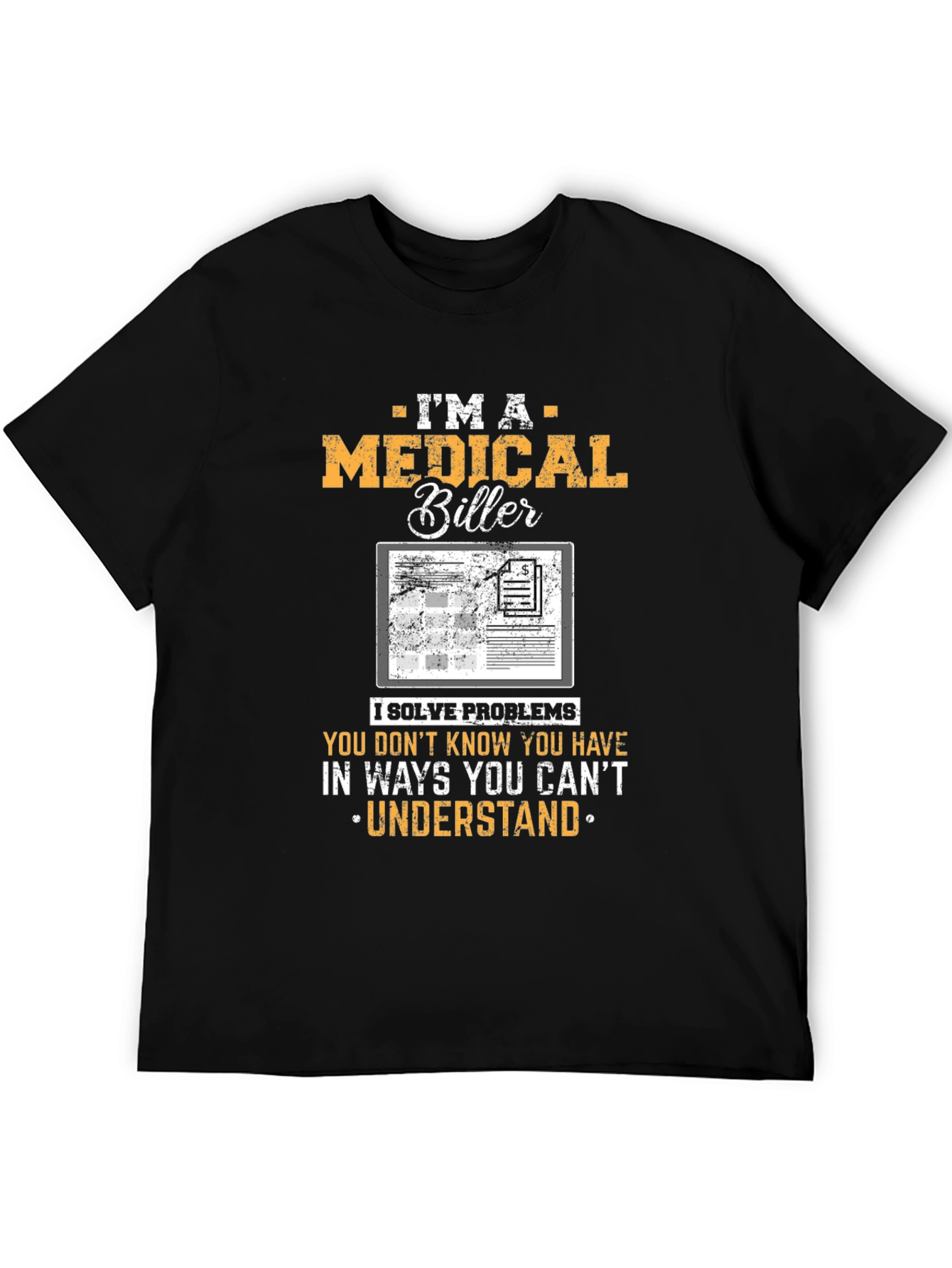 Black Medical Biller Graphic T-Shirt view 5