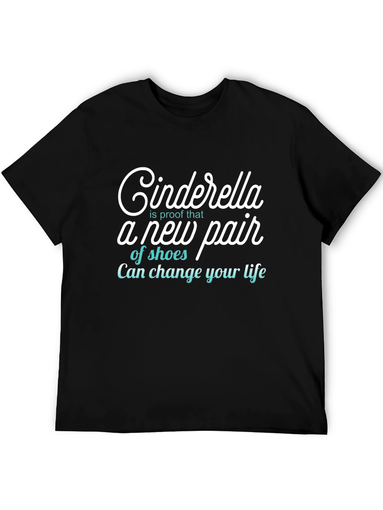 Black Cinderella Shoes T-Shirt, Funny Women's Tee view 5