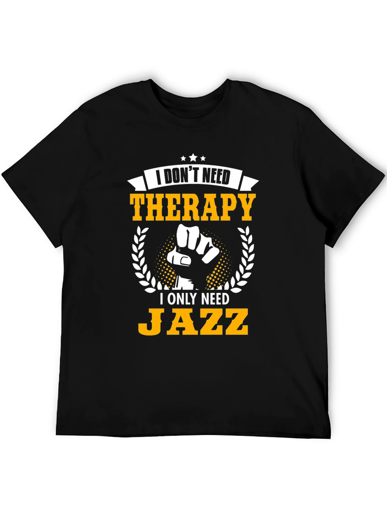 Black Jazz Therapy T-Shirt: Music Lover Graphic Tee view 5