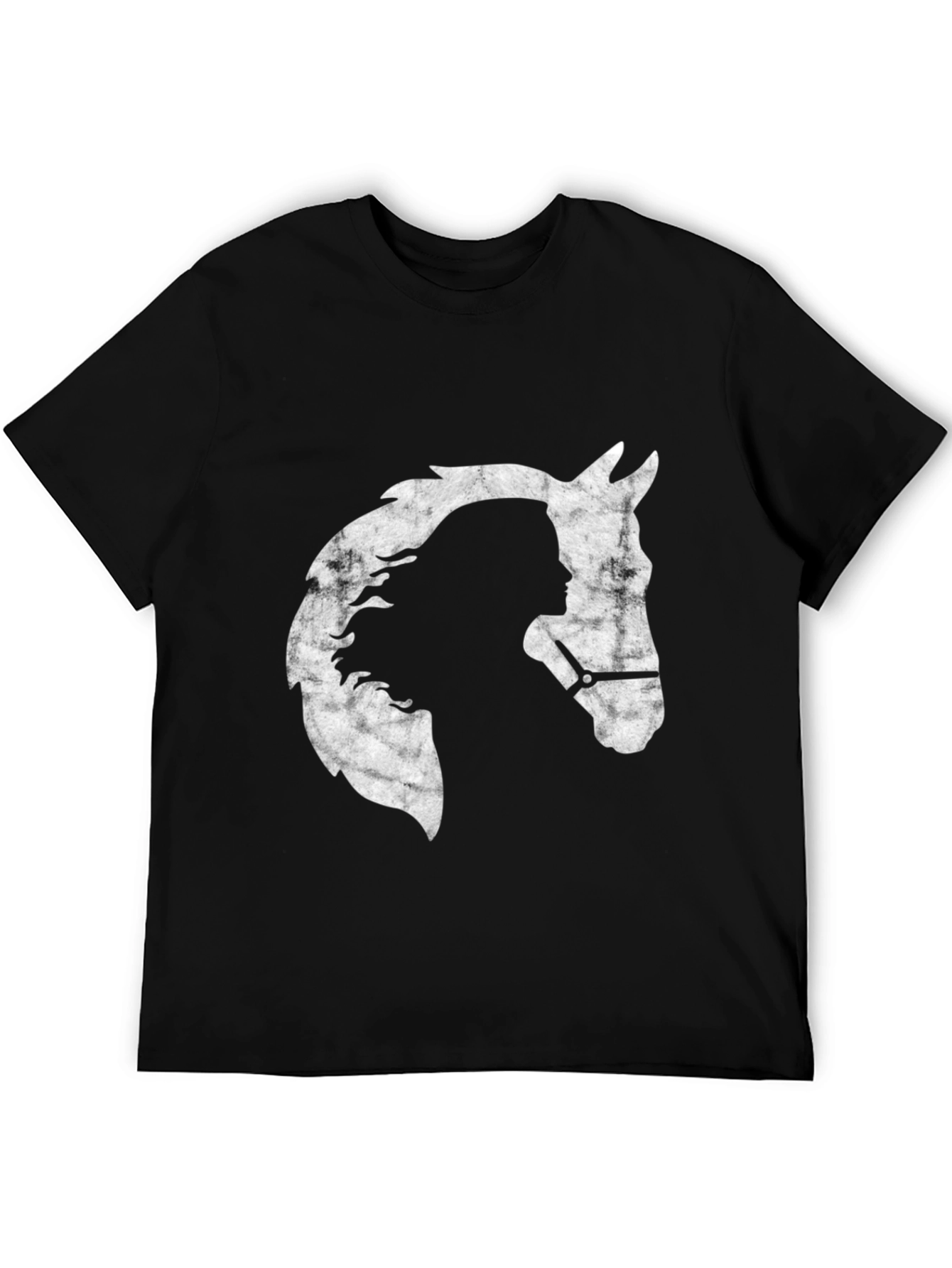 Black Horse & Rider Graphic Tee - Equestrian Style Shirt view 5