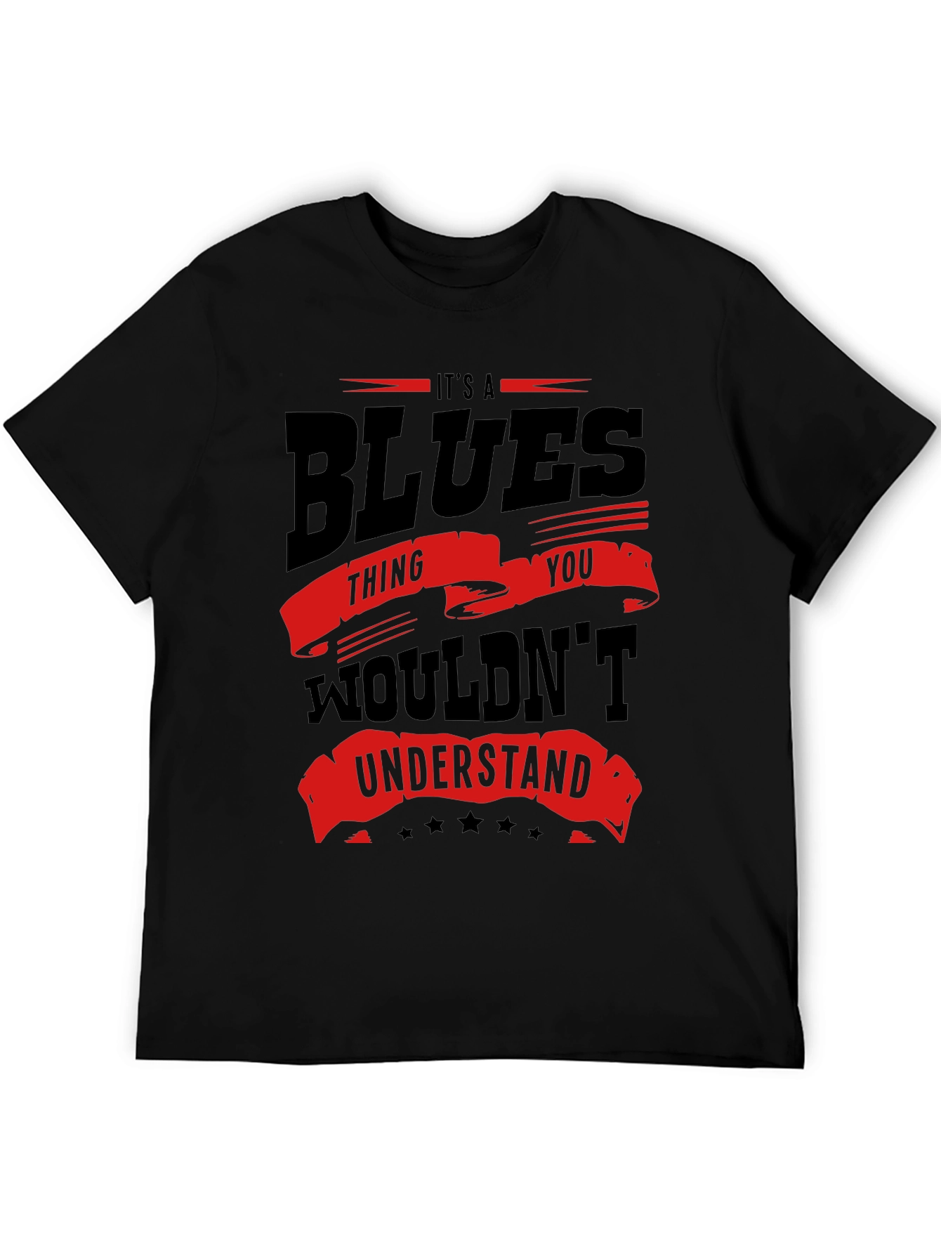 Black Blues Thing T-Shirt - Music Lover Tee view 5