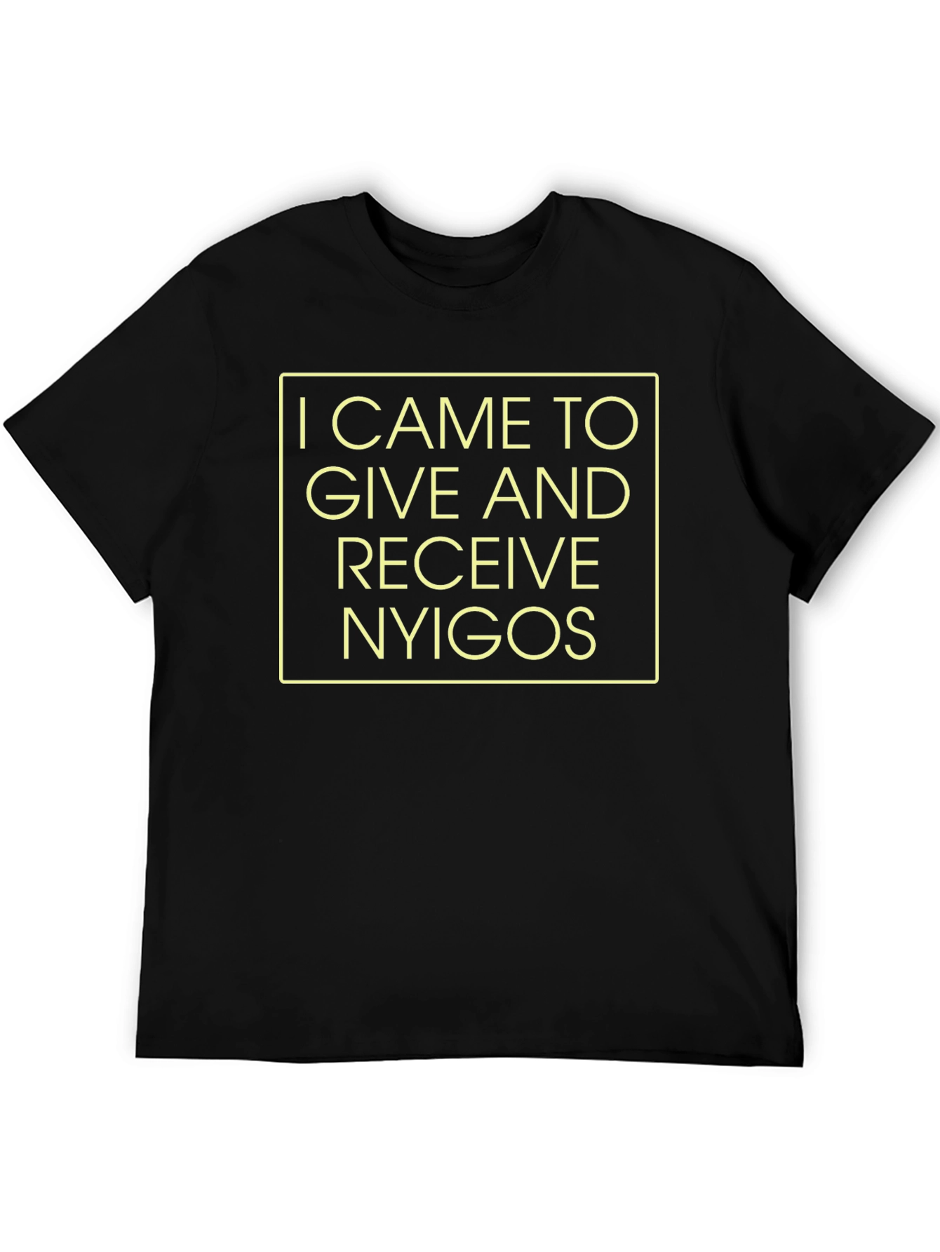 Black I Came to Give and Receive T-Shirt view 5
