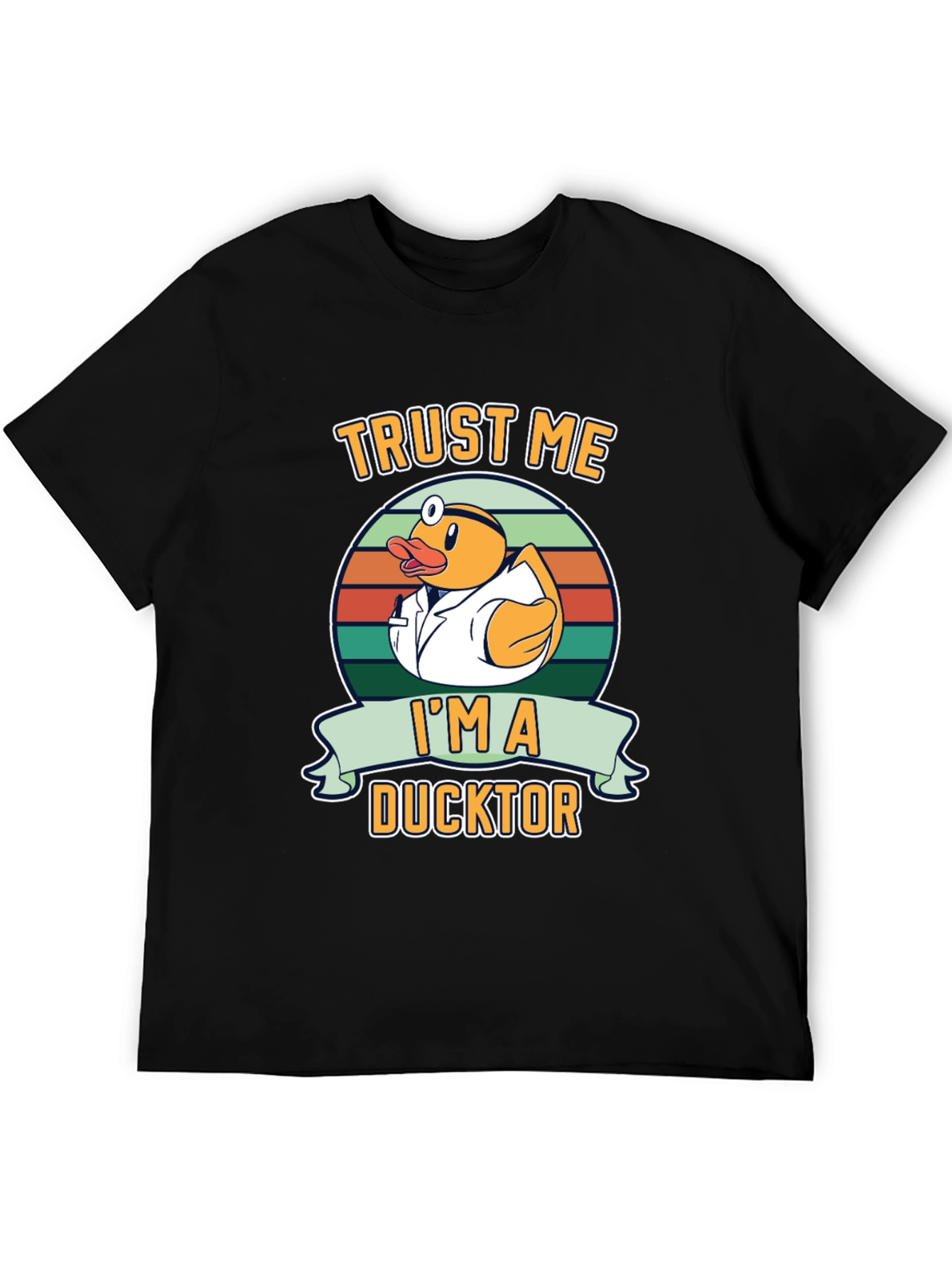 Black Trust Me I'm a Ducktor Graphic T-Shirt view 5