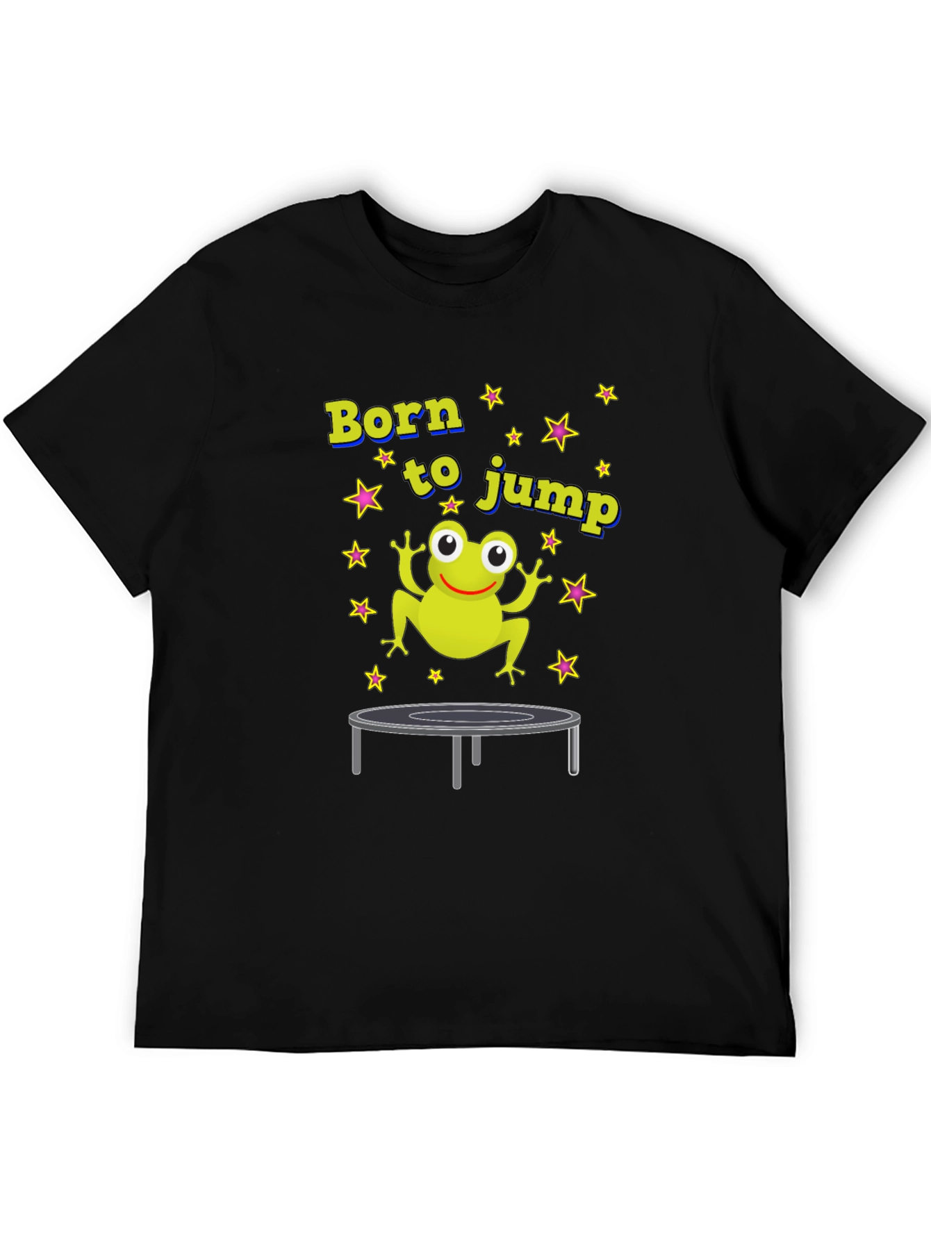 Black Born to Jump Frog T-Shirt view 5