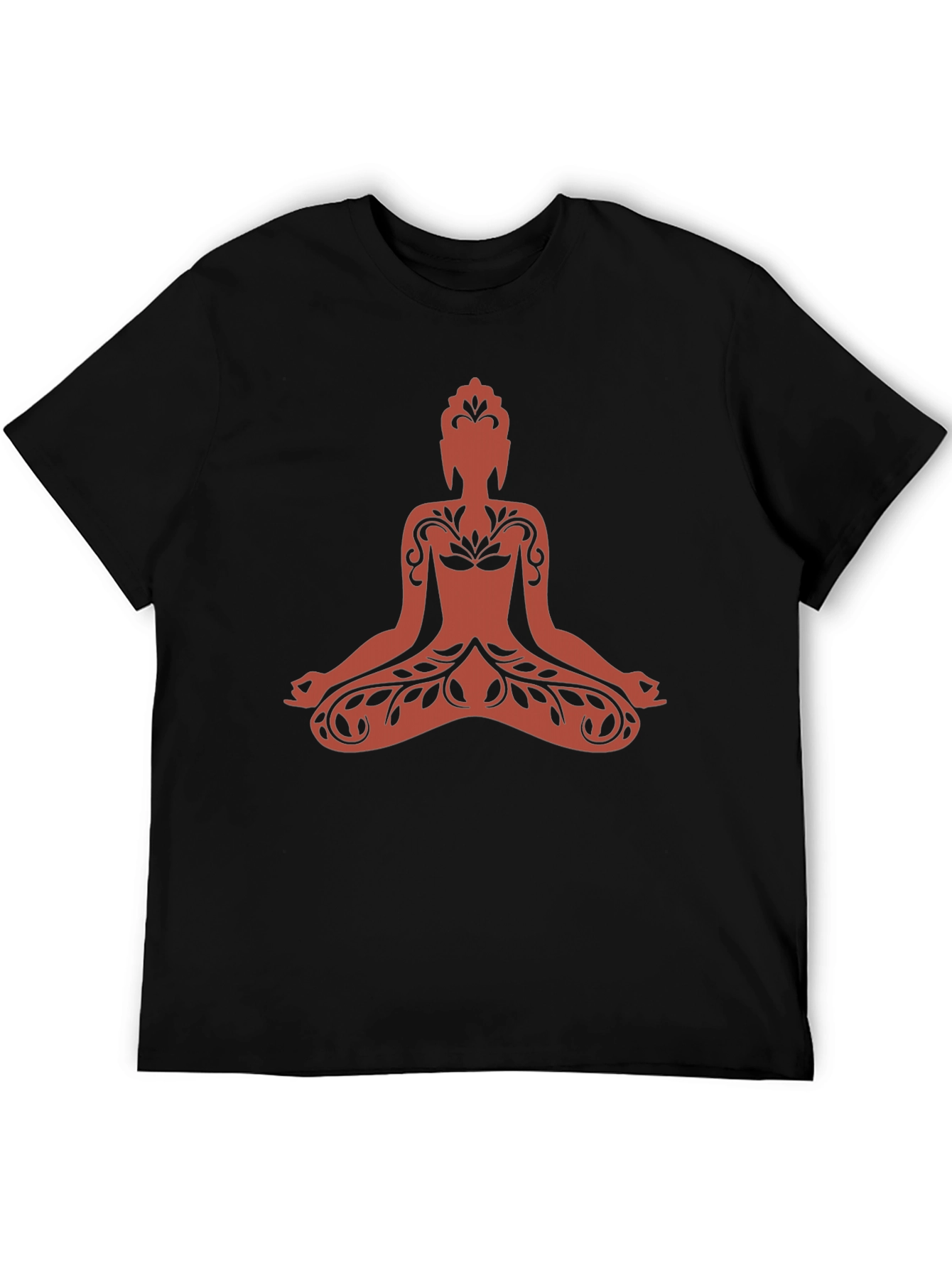 Buddha Graphic Tee - Black Cotton Meditative Design - 5