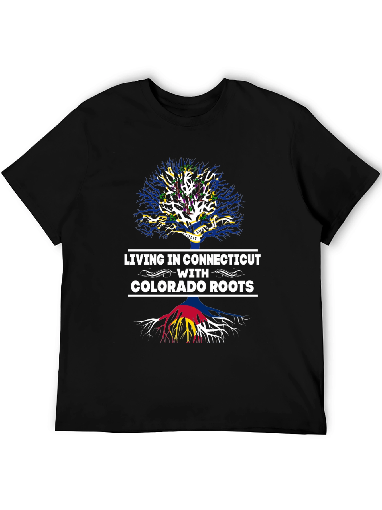 Black Connecticut Living Colorado Roots T-Shirt view 5