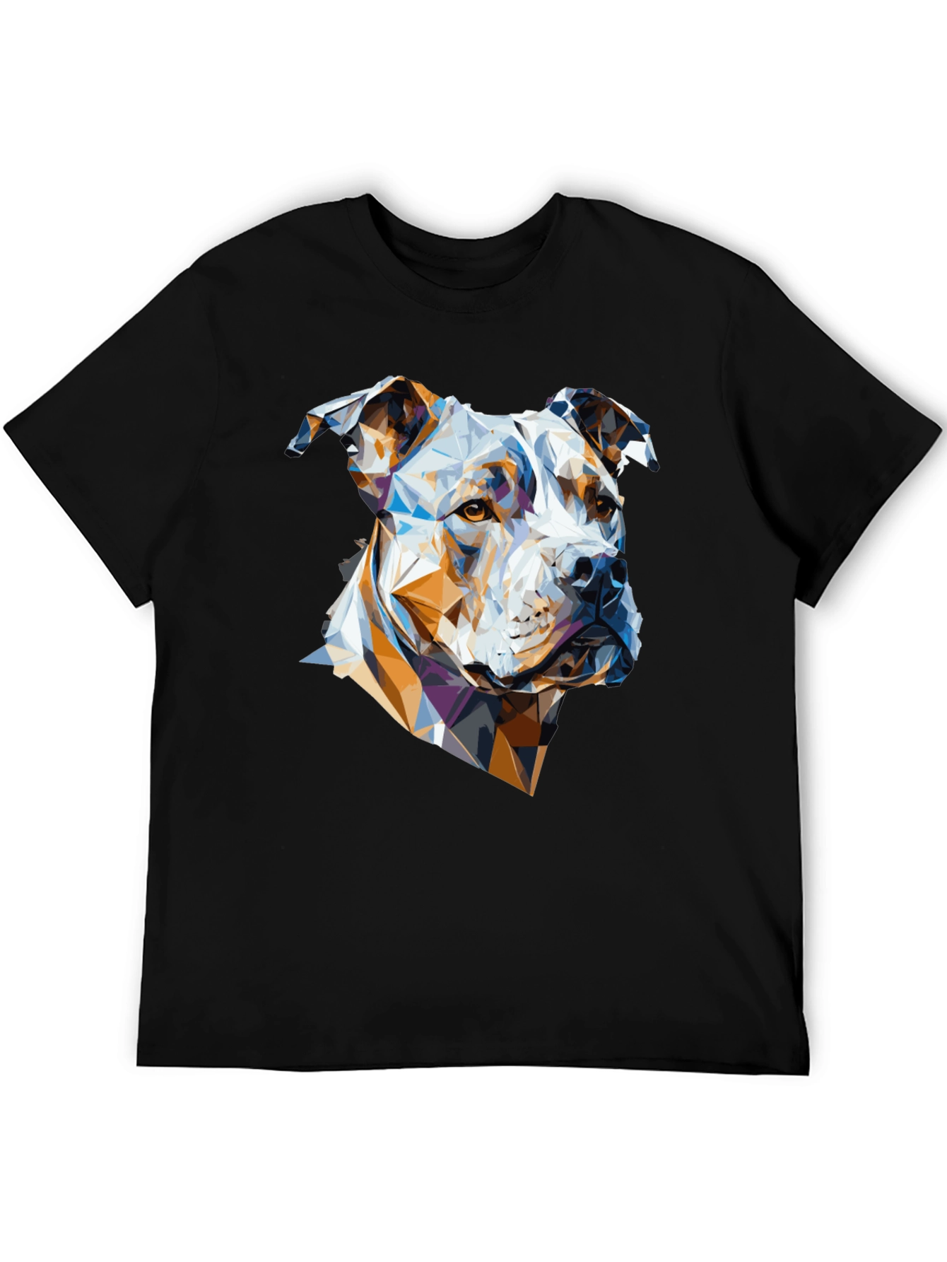 Black Geometric Dog Graphic Tee - Modern Canine Art view 5