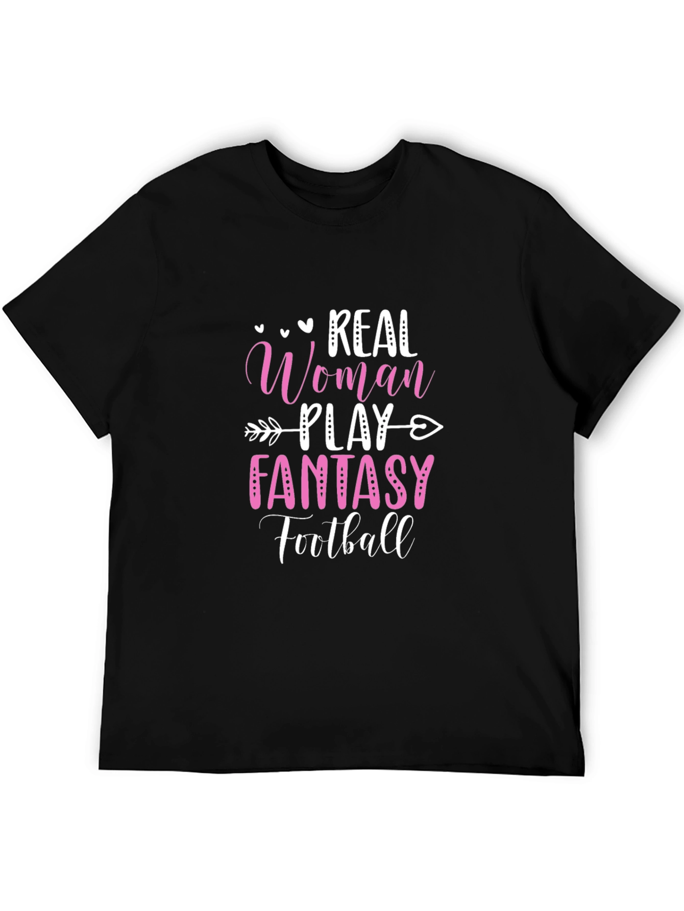 Black Real Woman Play Fantasy Football Graphic Tee view 5