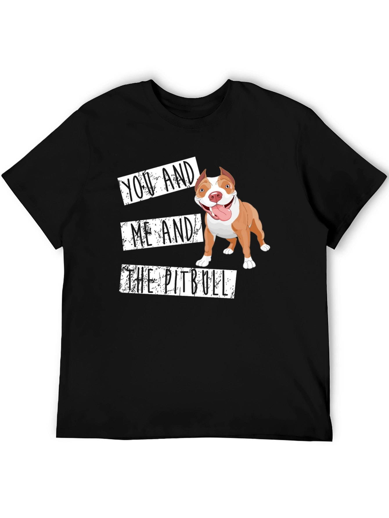 Black You, Me, and The Pitbull T-Shirt -  Unisex Cotton Blend view 5