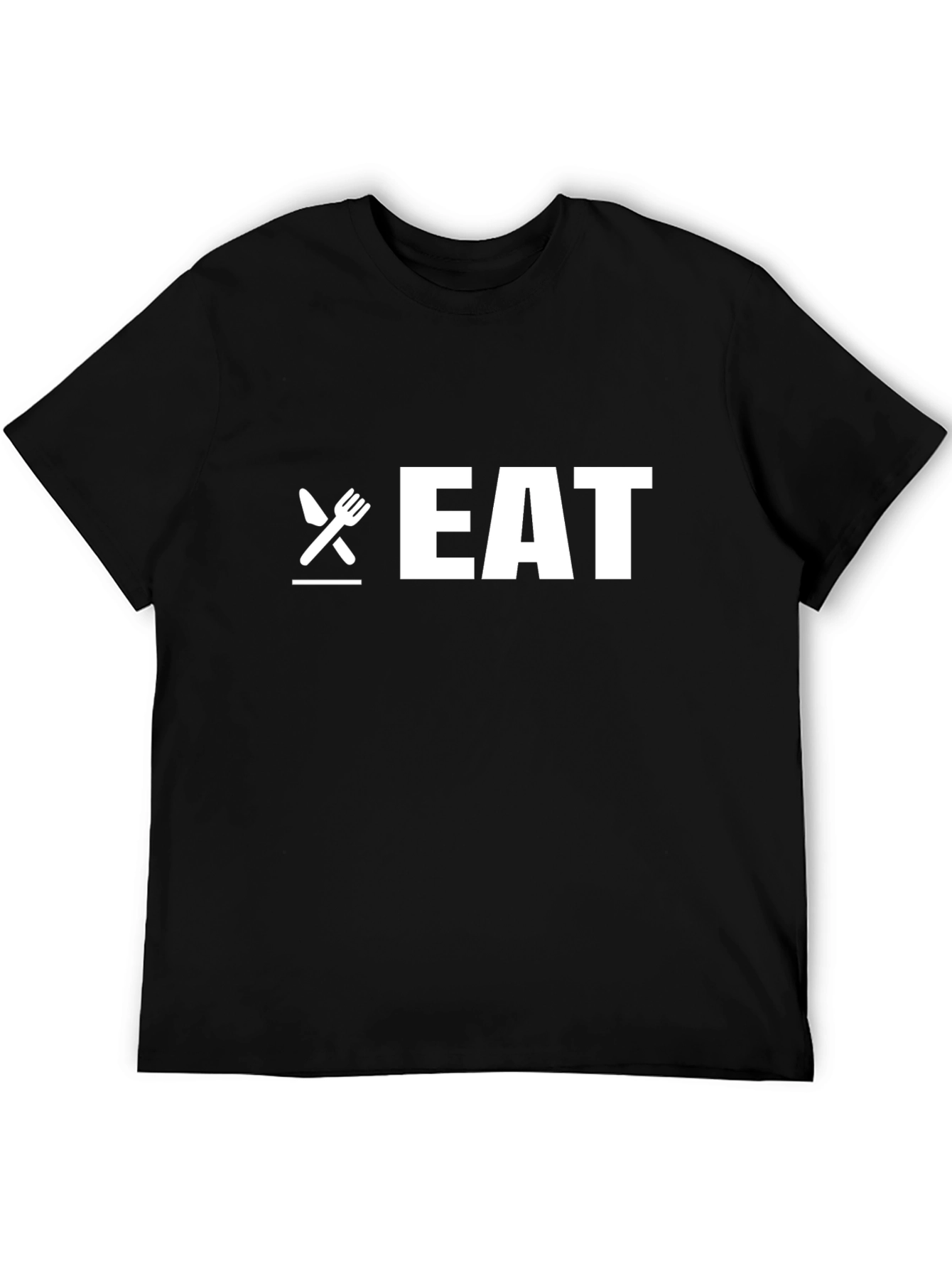 Black Eat Graphic Tee - Black Unisex T-Shirt view 5
