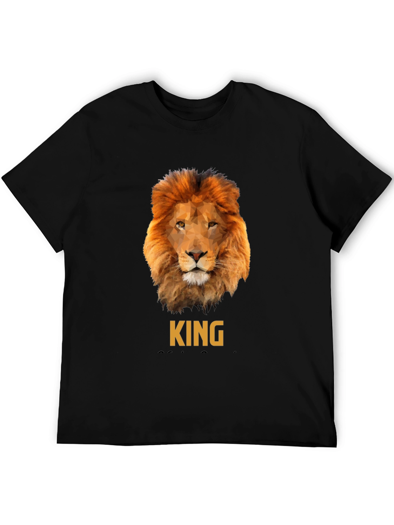 Black Lion King Graphic T-Shirt - Premium Cotton Tee view 5