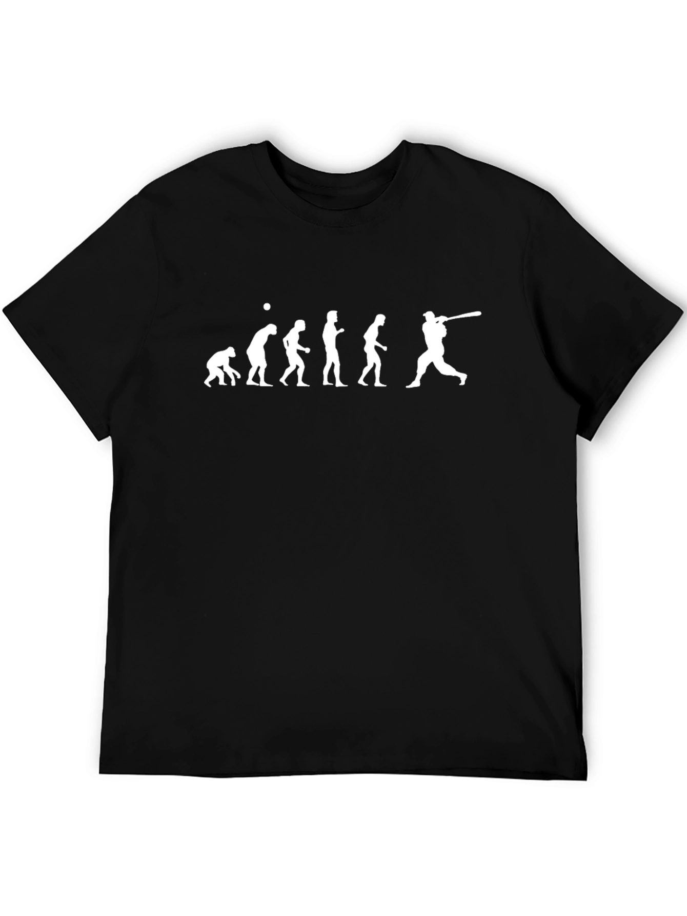 Black Evolution of Baseball T-Shirt view 5