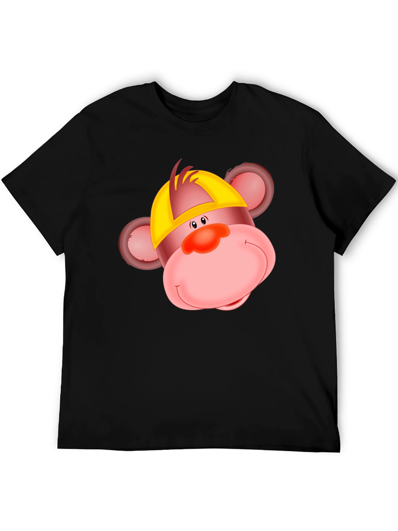 Black Funny Monkey Graphic Tee - Quirky Cartoon T-Shirt view 5