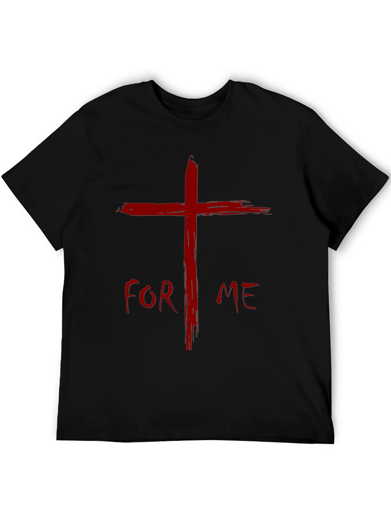 Black Cross For Me Graphic T-Shirt, Cotton Blend view 5