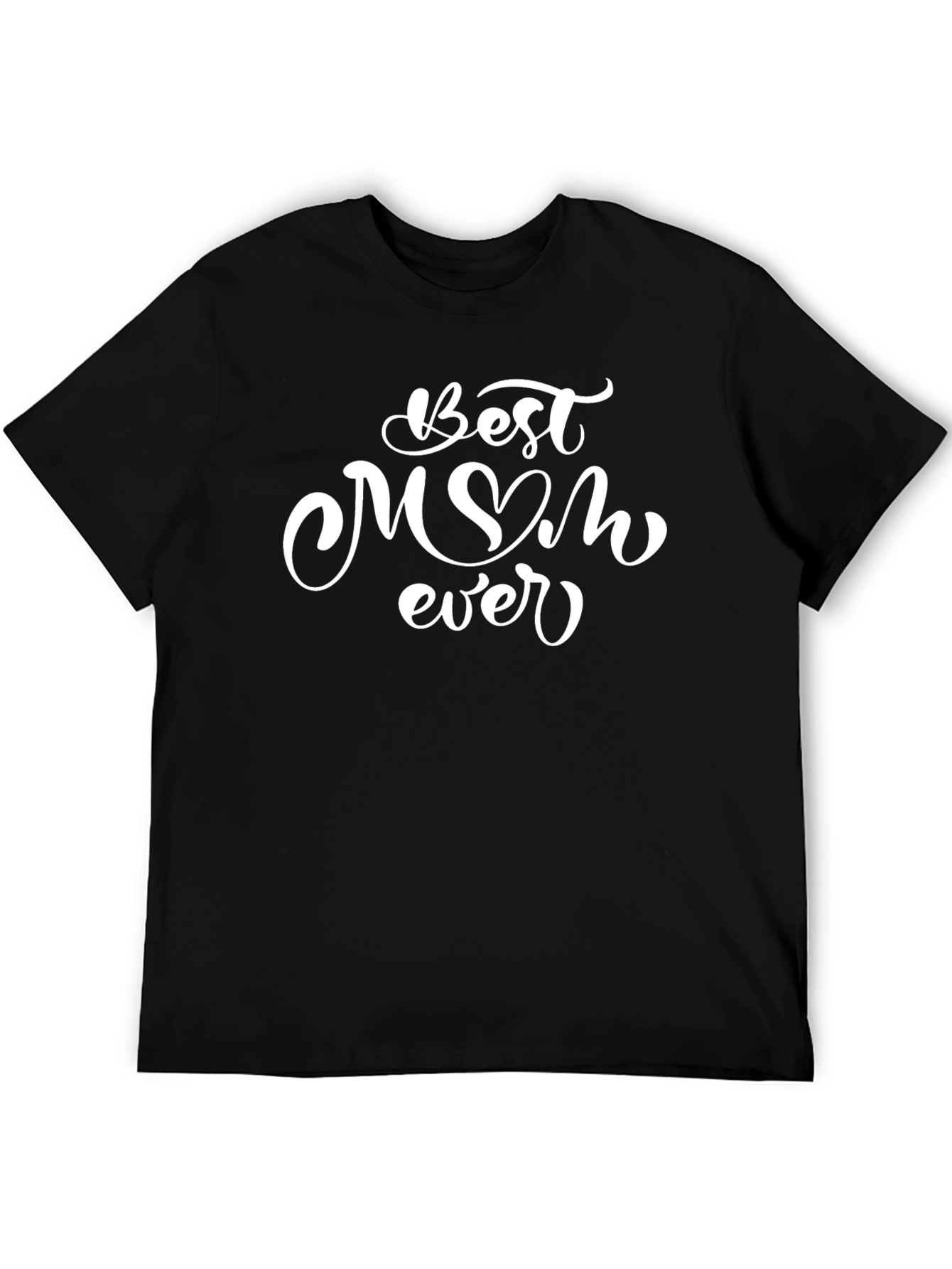Black Best Mom Ever T-Shirt - Black, Graphic Tee view 5
