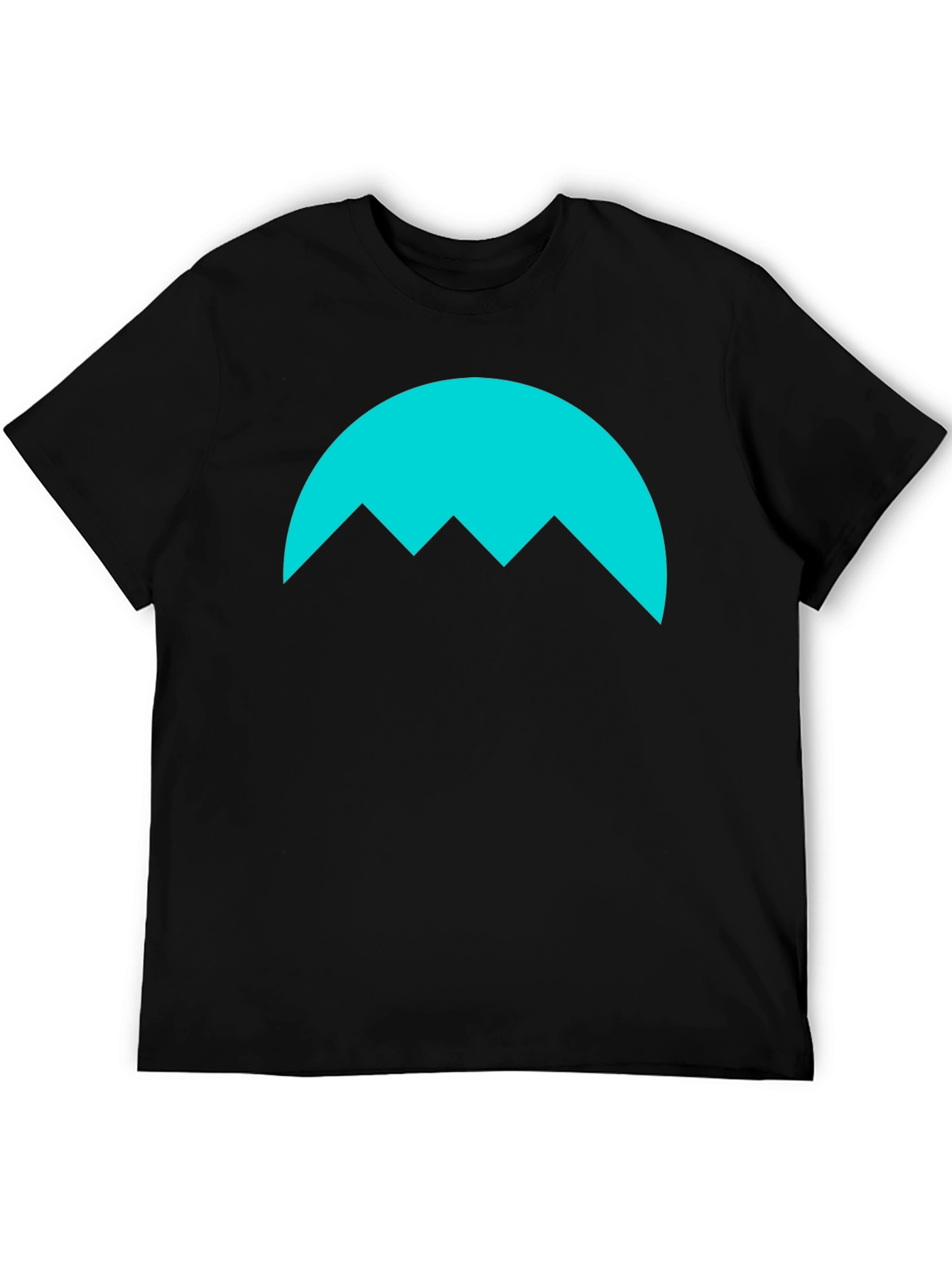 Black Minimalist Mountain Graphic Tee - Black view 5