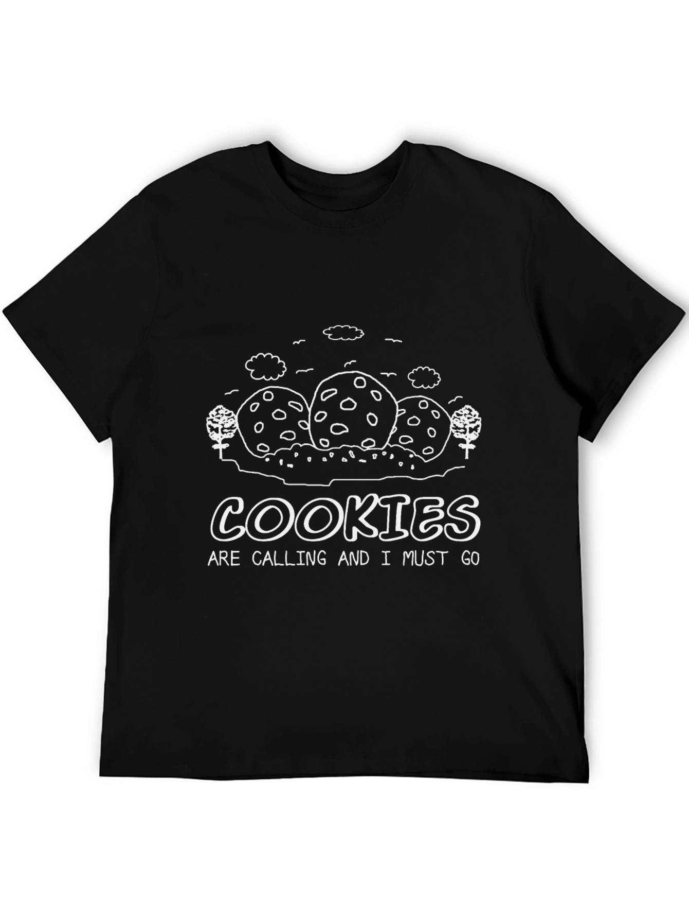 Black Cookies Are Calling T-Shirt, Black Tee view 5