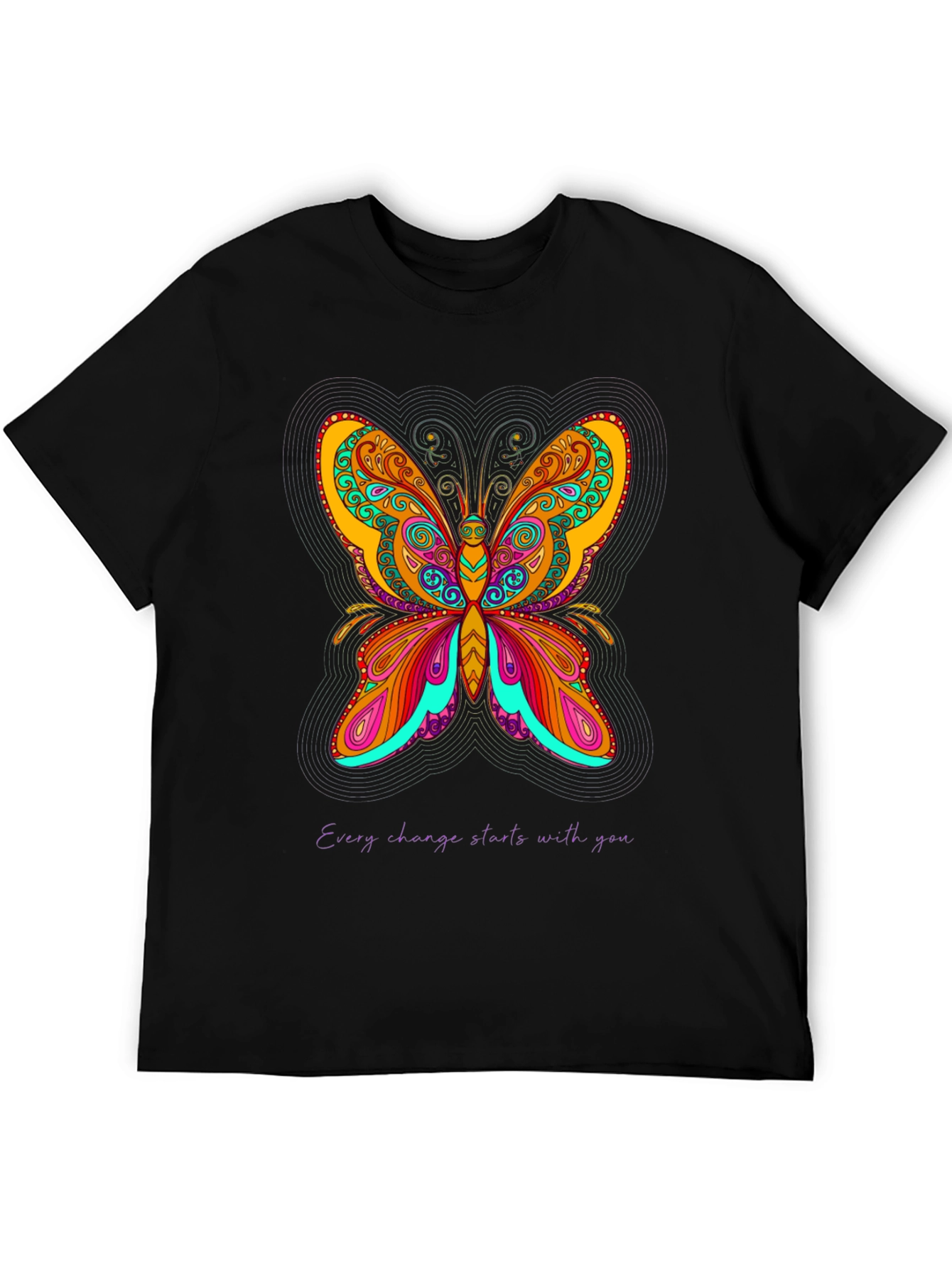 Black Butterfly Change T-Shirt view 5